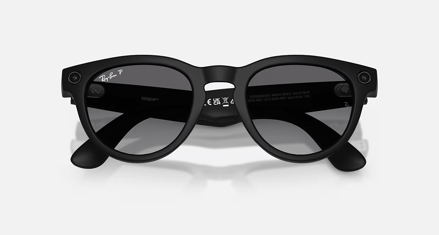 NEW Open BOX Смарт-очки Ray-Ban | Meta Headliner [Gen 2] Standard Matte Black Frame / Gradient Graphite Lenses (RW4013 601ST3 50-23)