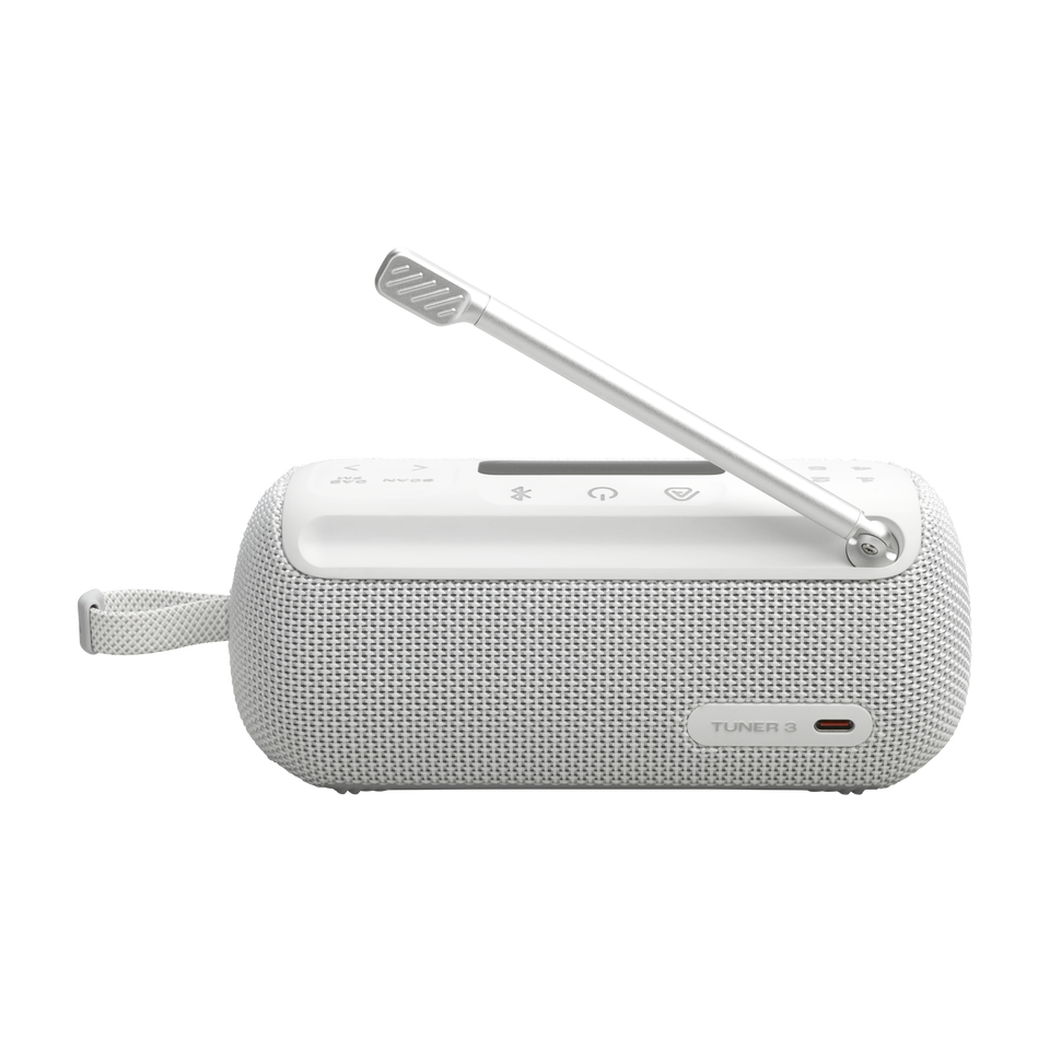 Портативна акустика JBL Tuner 3 з Bluetooth та DAB/DAB+/FM радіо – White (JBLTUNER3WHT)