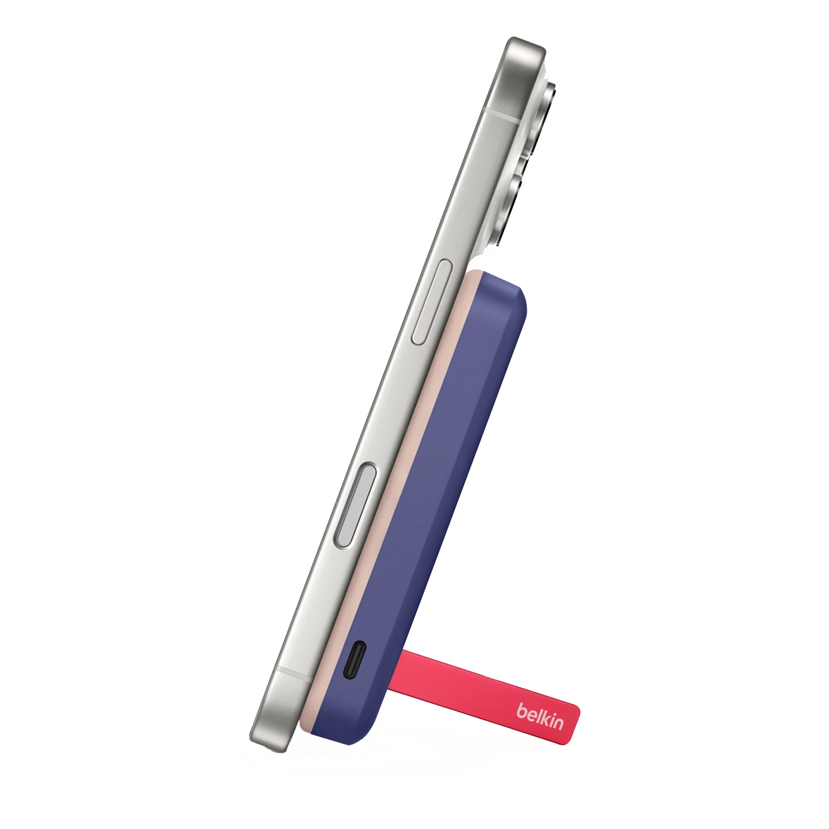 Портативний зарядний пристрій [Power Bank] з MagSafe та підставкою Belkin BoostCharge Pro Magnetic Charging Power Bank MagSafe 5K Qi2 15W - Deep Purple (HS552)