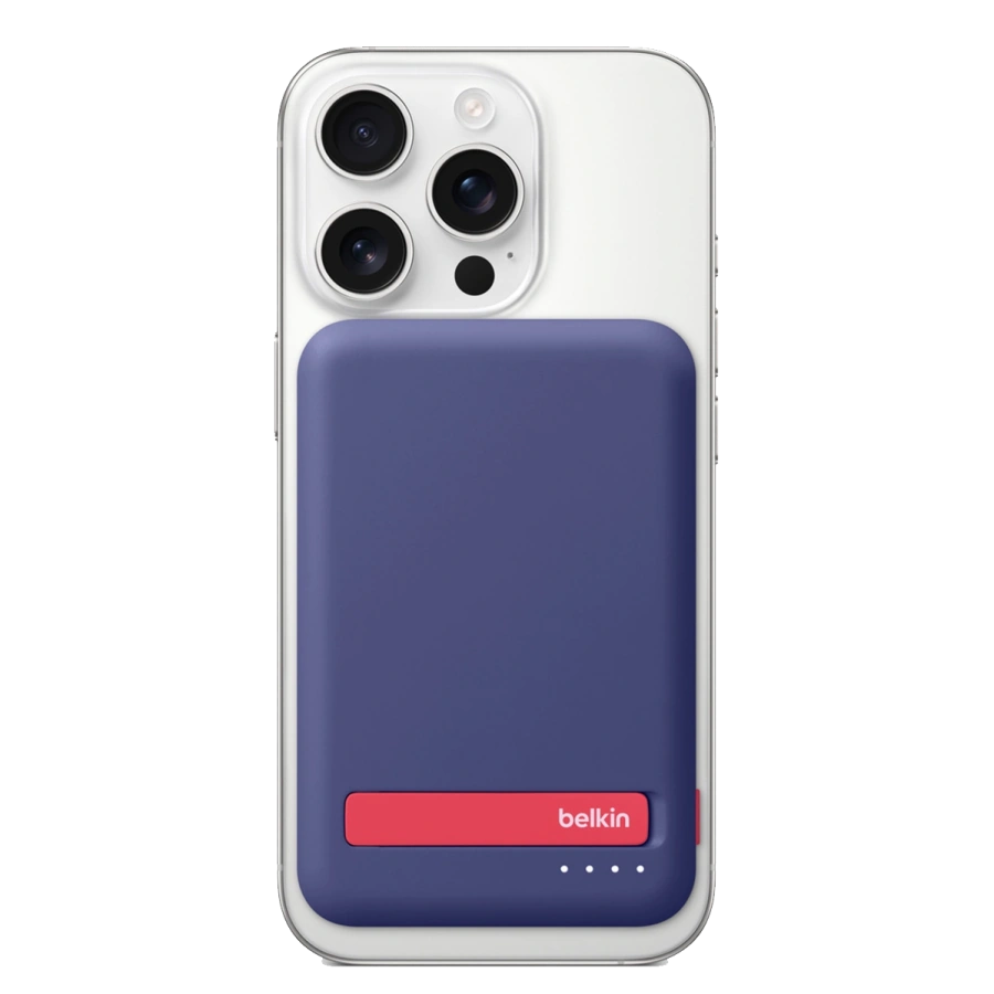 Портативний зарядний пристрій [Power Bank] з MagSafe та підставкою Belkin BoostCharge Pro Magnetic Charging Power Bank MagSafe 5K Qi2 15W - Deep Purple (HS552)