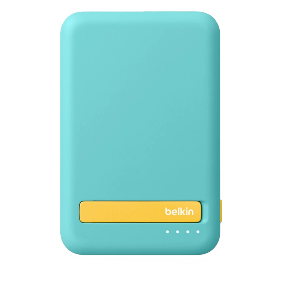 Портативний зарядний пристрій [Power Bank] з MagSafe та підставкою Belkin BoostCharge Pro Magnetic Charging Power Bank MagSafe 5K Qi2 15W - Teal (HS562)