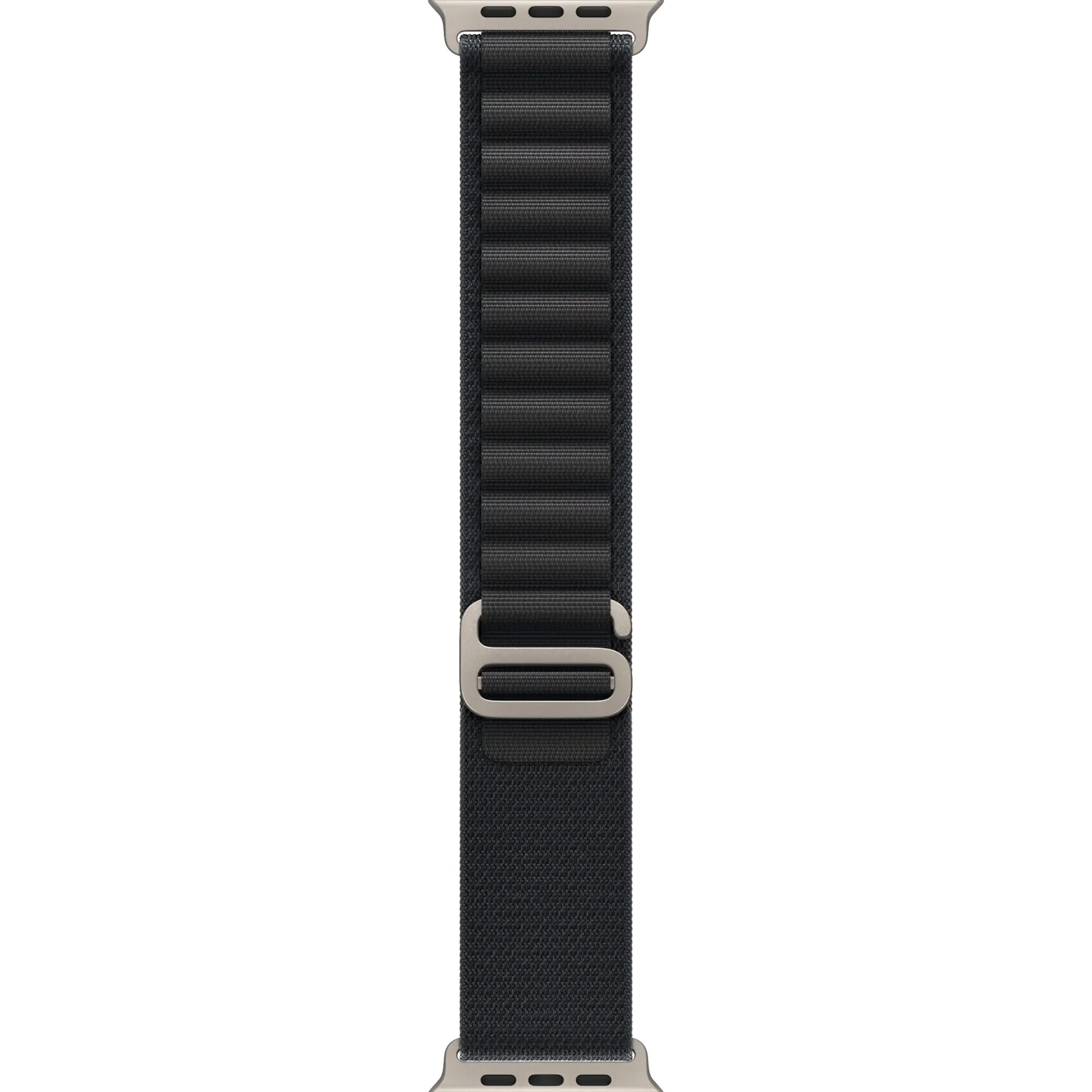 Ремінець Apple Black Alpine Loop - Natural Titanium Finish для Apple Watch 44/45/46/49mm - Medium (MFTF4)