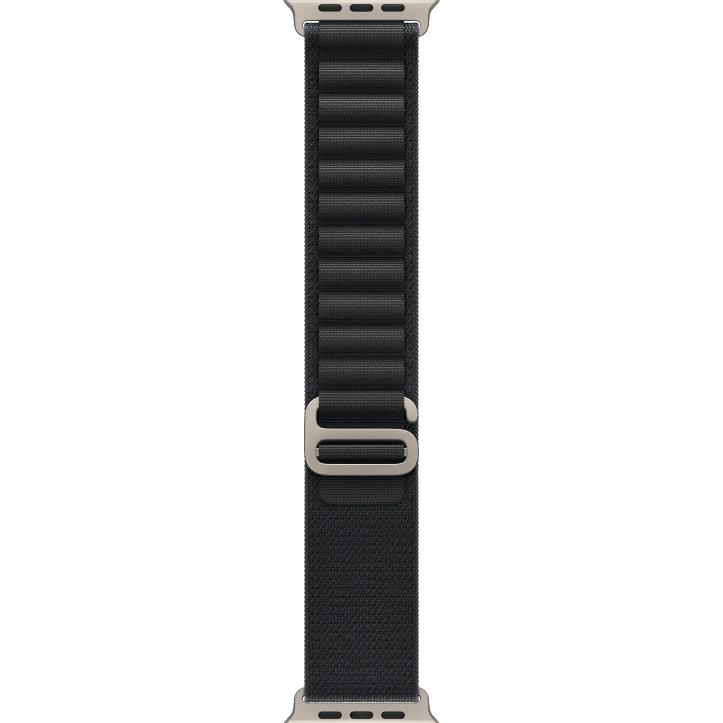 Ремінець Apple Black Alpine Loop - Natural Titanium Finish для Apple Watch 44/45/46/49mm - Medium (MFTF4)