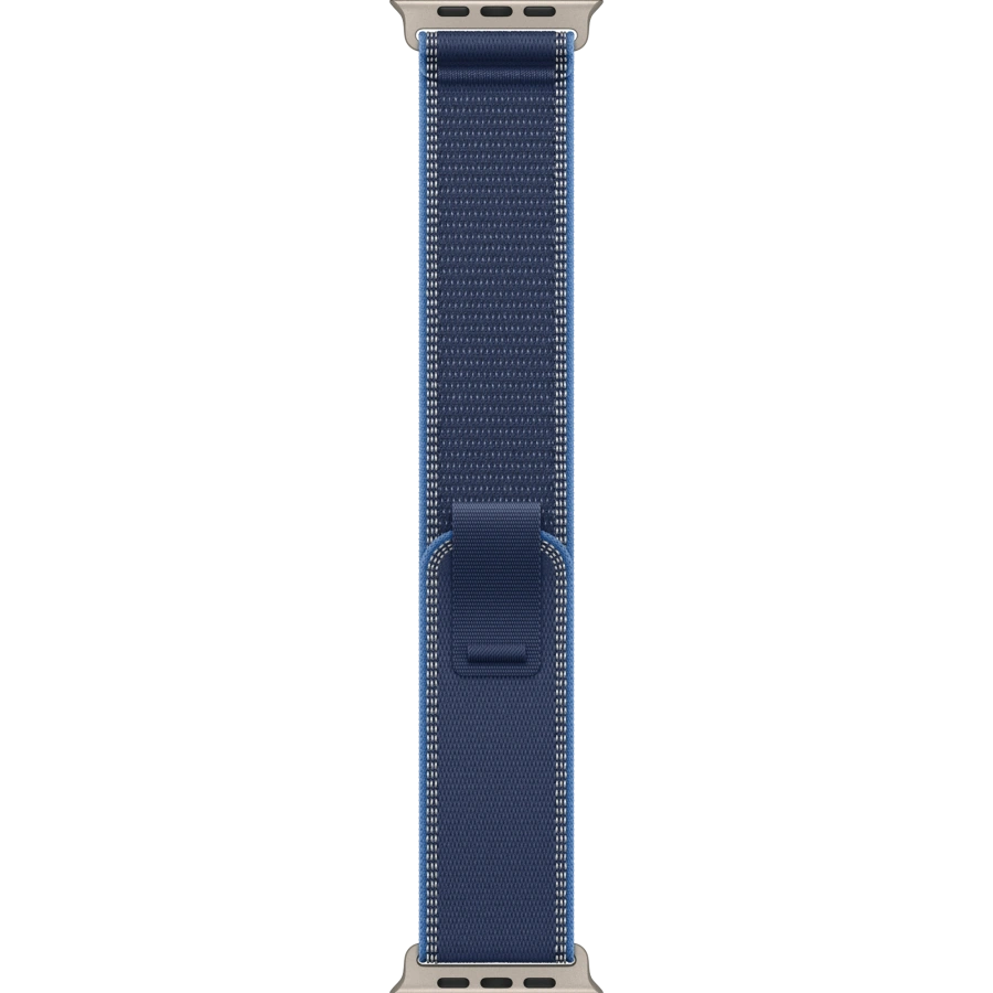 Ремінець Apple Blue/Bright Blue Trail Loop - Natural Titanium Finish для Apple Watch 44/45/46/49mm - M/L (MFT74)