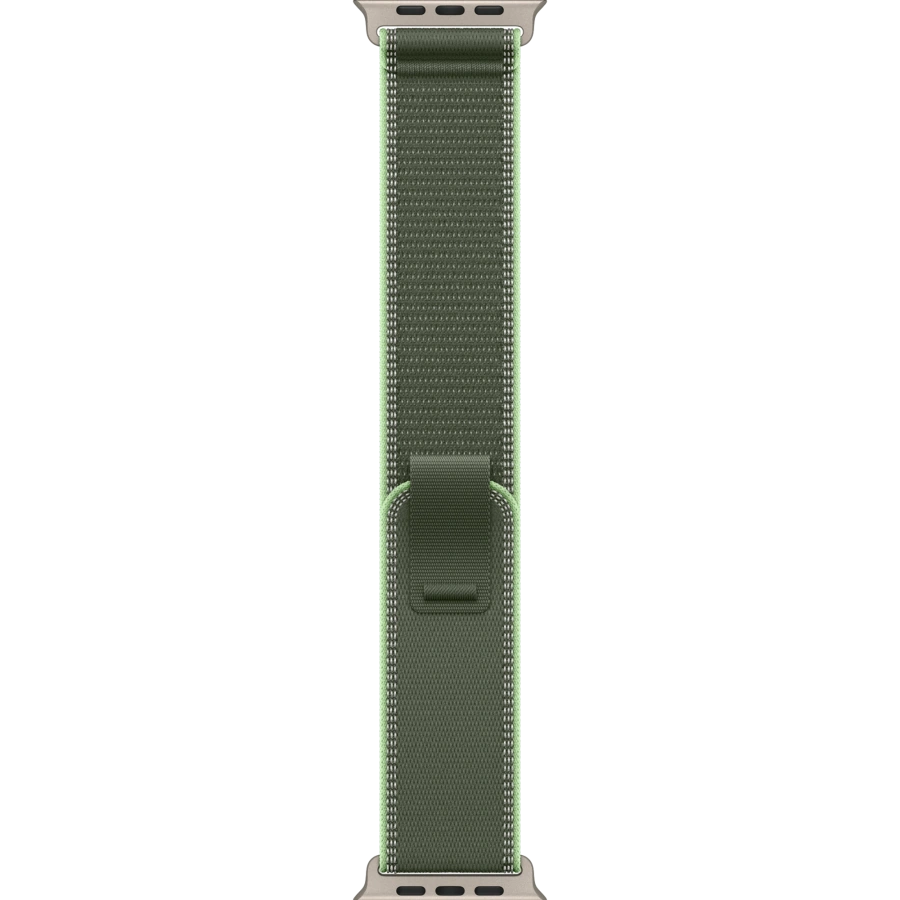 Ремінець Apple Green/Neon Trail Loop - Natural Titanium Finish для Apple Watch 44/45/46/49mm - M/L (MFT54)
