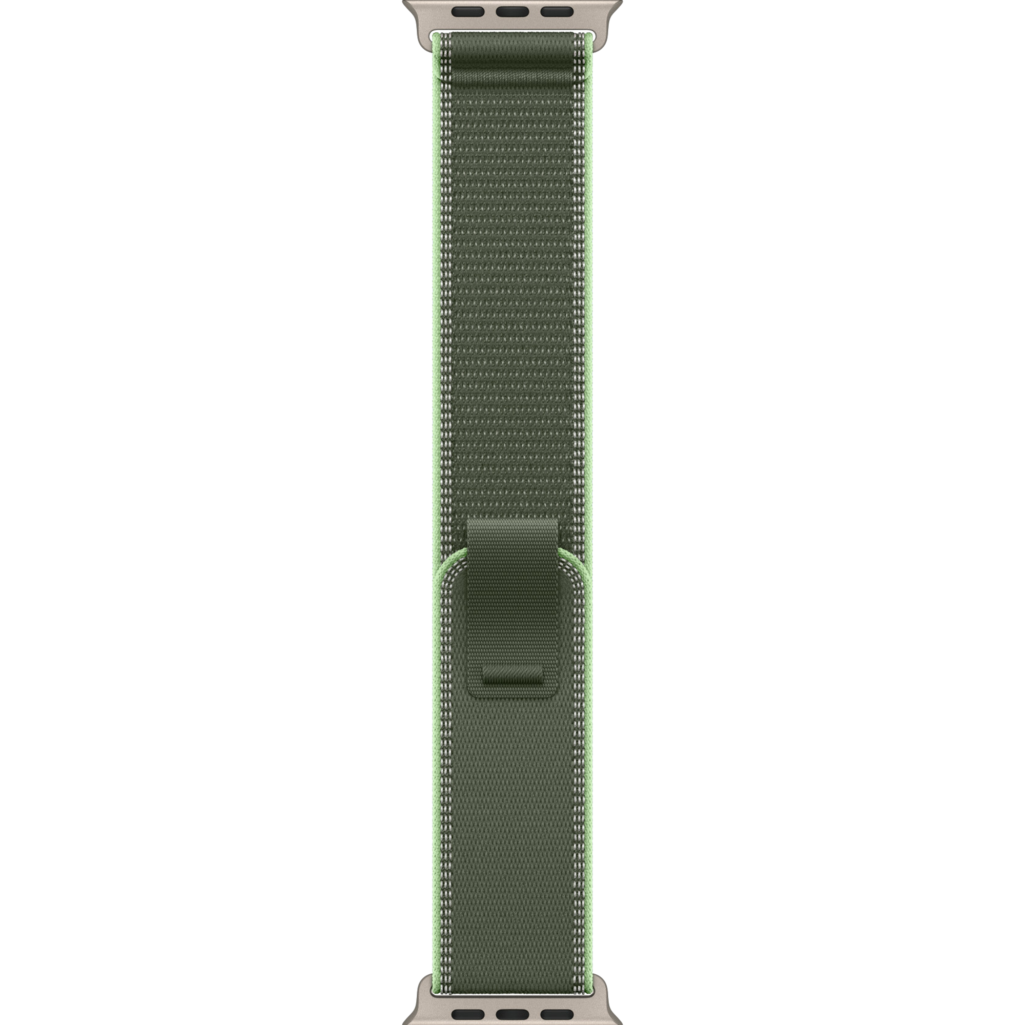 Ремінець Apple Green/Neon Trail Loop - Natural Titanium Finish для Apple Watch 44/45/46/49mm - S/M (MFT44)