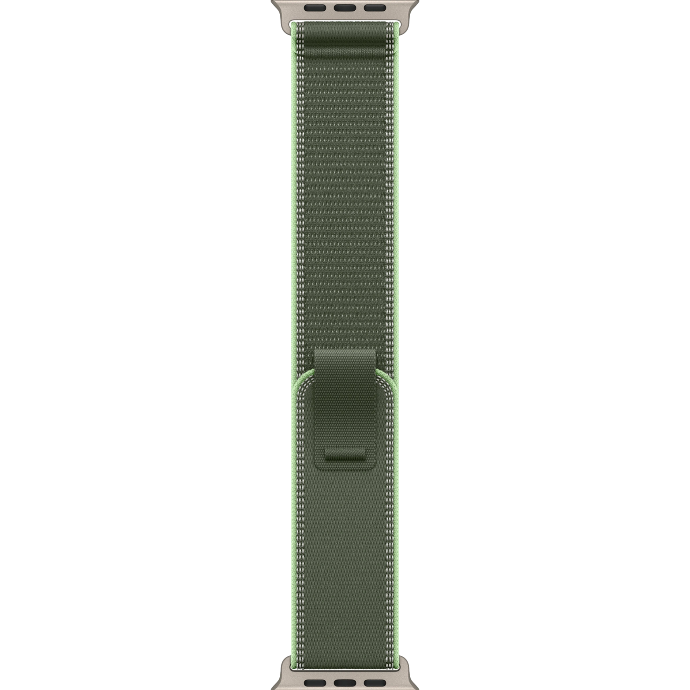 Ремінець Apple Green/Neon Trail Loop - Natural Titanium Finish для Apple Watch 44/45/46/49mm - S/M (MFT44)