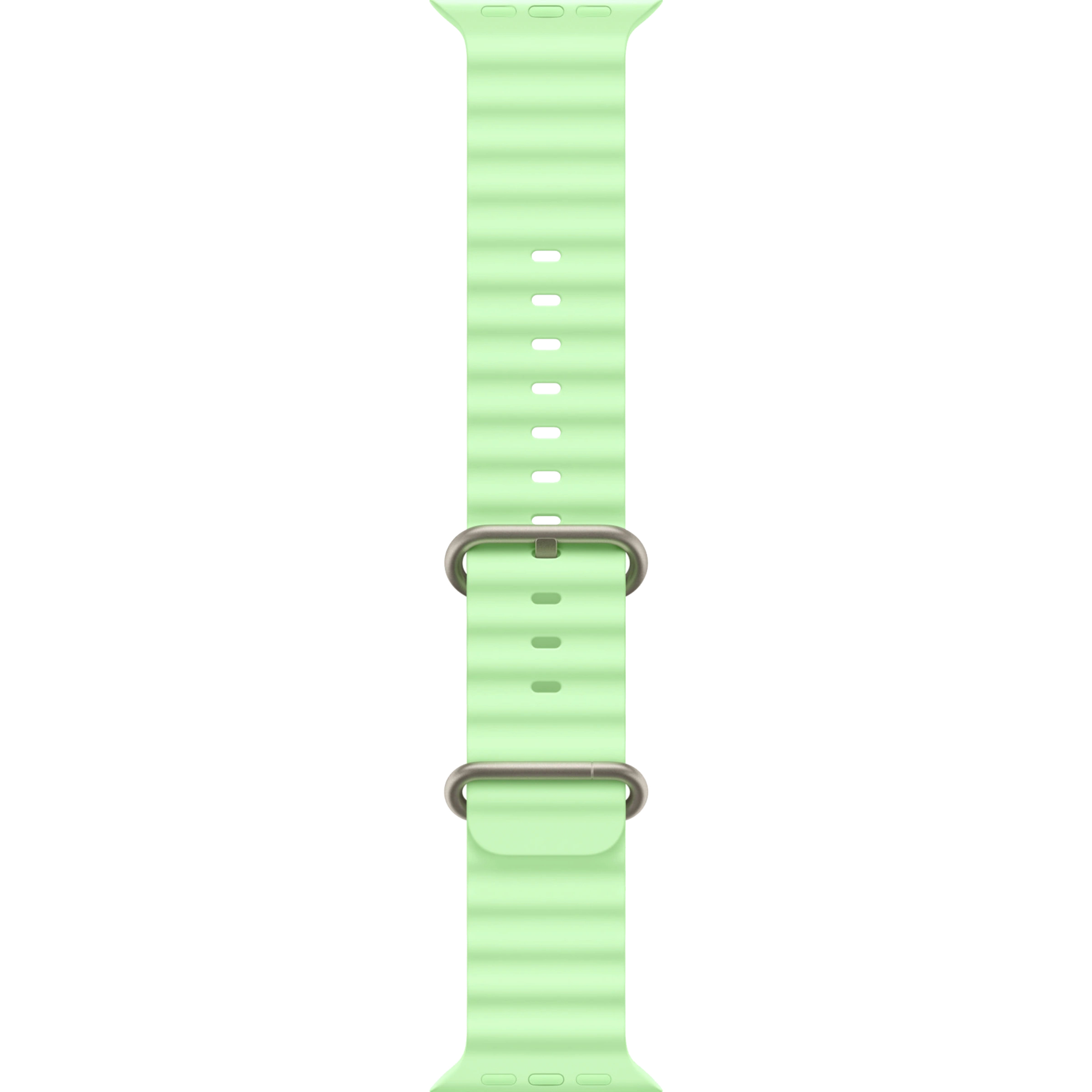 Ремінець Apple Neon Green Ocean Band - Natural Titanium Finish для Apple Watch 44/45/46/49mm (MGCF4)