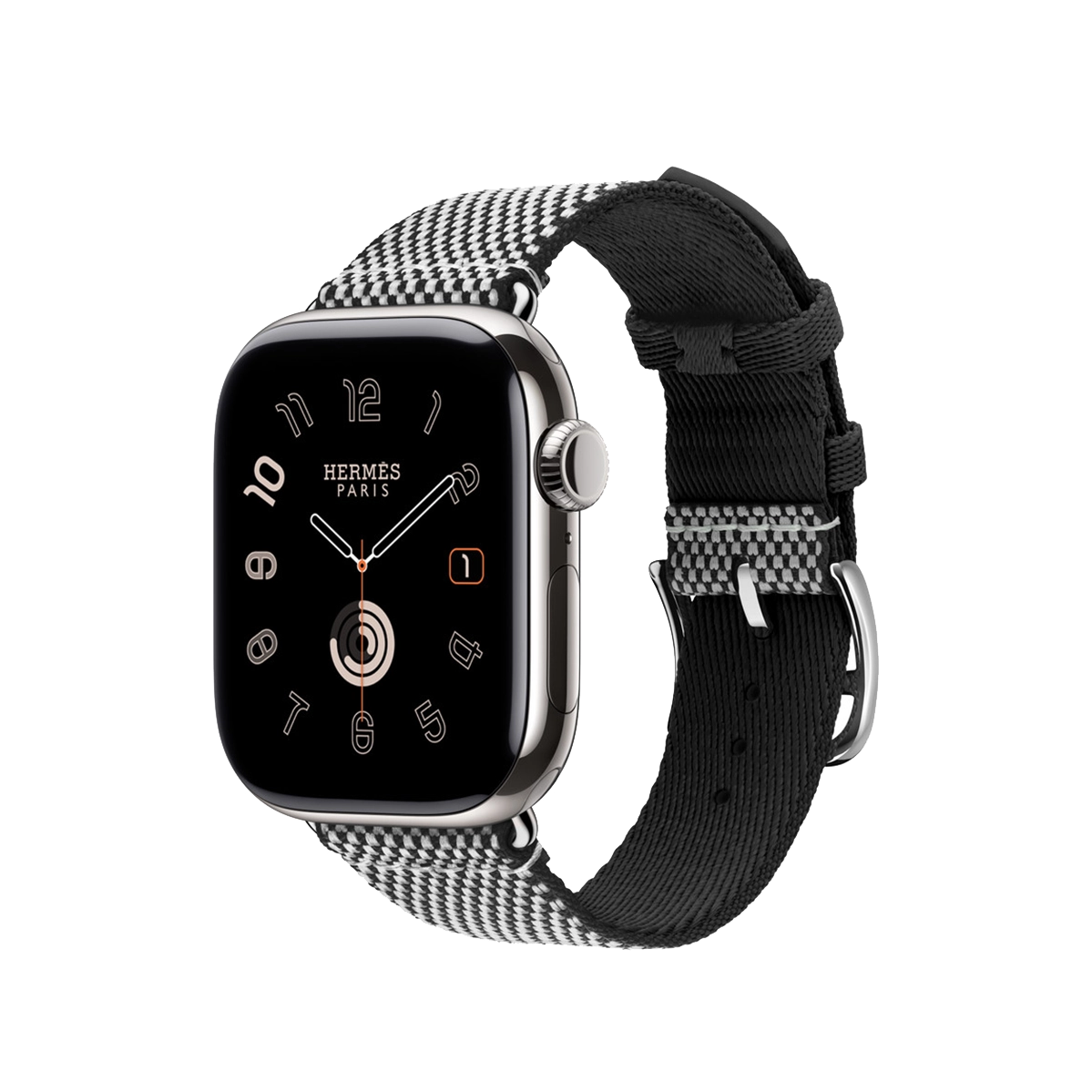 Ремешок Apple Watch Hermès 38/40/41/42mm Noir/Écru Toile H Single Tour (MDFK4)