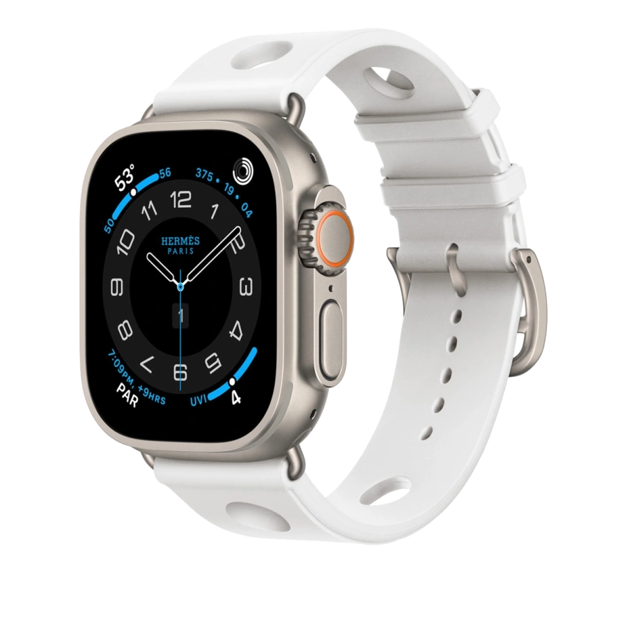 Ремінець Apple Watch Hermès 42/44/45/49mm Blanc Scub’H Diving (MGND4)