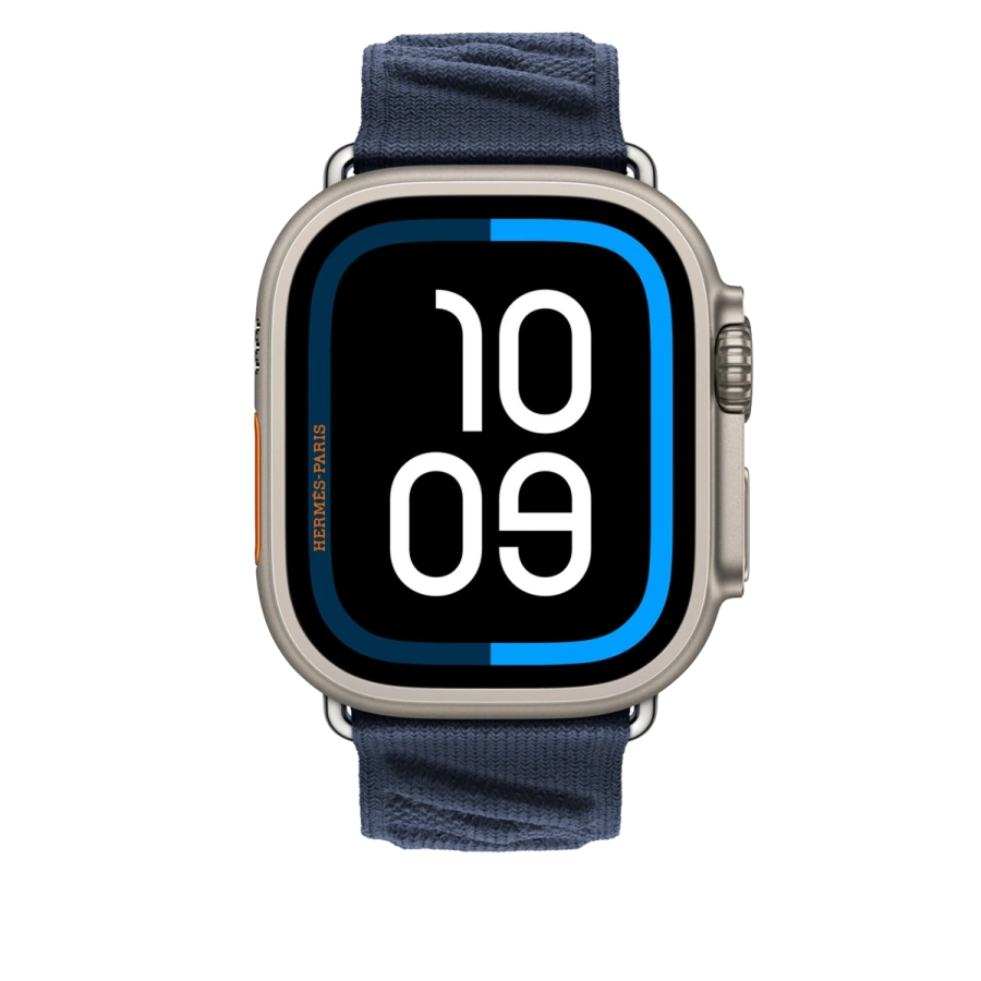 Ремінець Apple Watch Hermès 42/44/45/49mm Bleu Nuit En Mer (MXJA3)