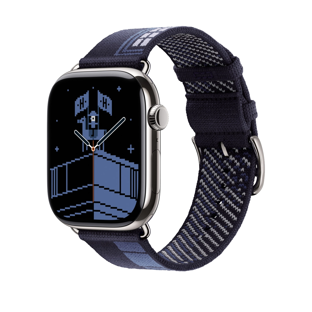 Ремешок Apple Watch Hermès 42/44/45/49mm Bleu Nuit Faubourg Party (MGHD4)