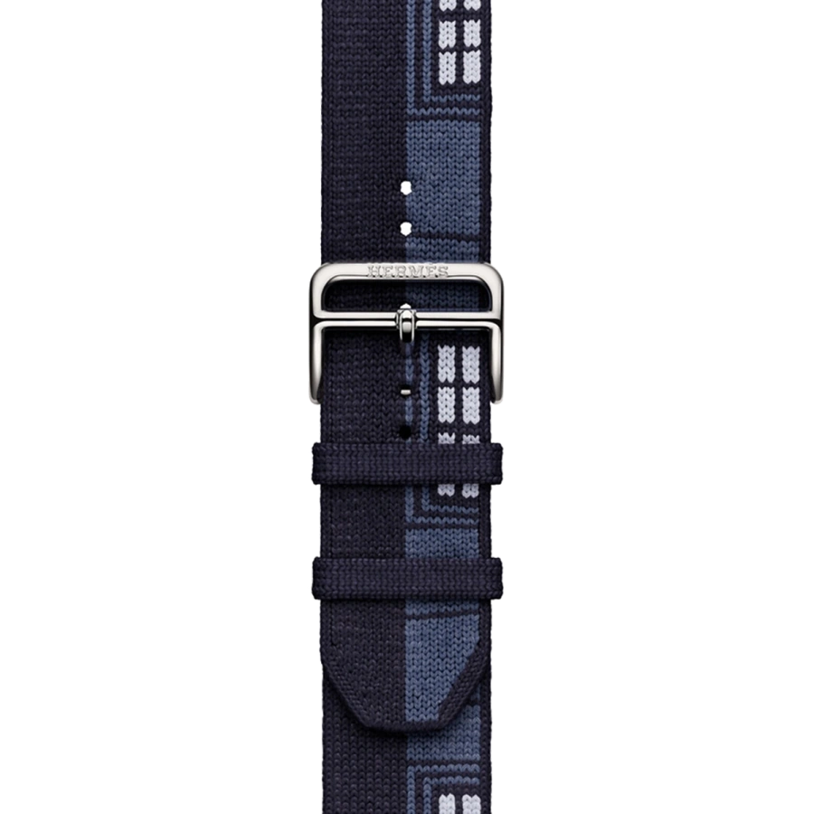 Ремешок Apple Watch Hermès 38/40/41/42mm Bleu Nuit Faubourg Party (MGHC4)