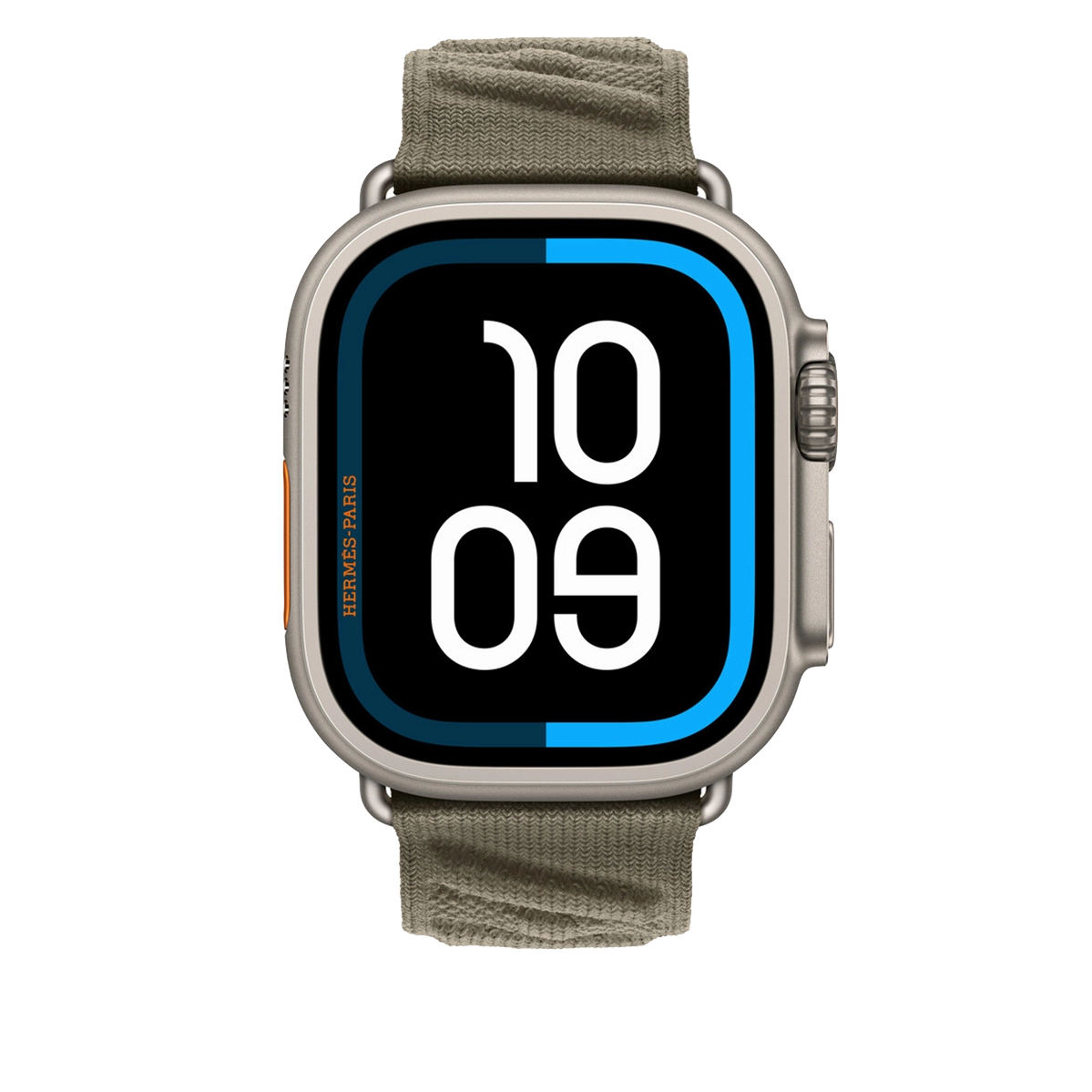 Ремешок Apple Watch Hermès 42/44/45/49mm Gris Titane En Mer (MGN84)