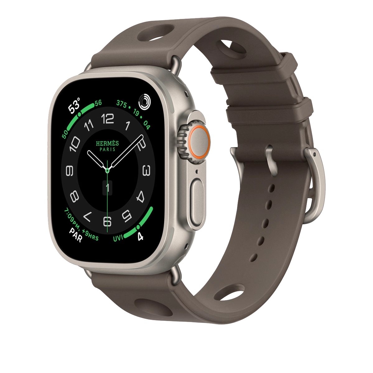 Ремешок Apple Watch Hermès 42/44/45/49mm Gris Titane Scub’H Diving (MGNC4)