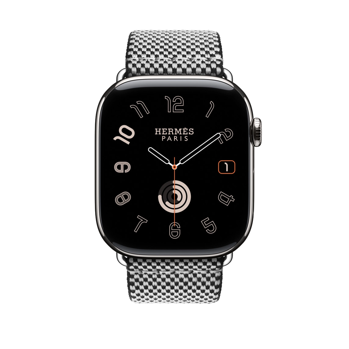 Ремешок Apple Watch Hermès 42/44/45/49mm Noir/Écru Toile H Single Tour (MDFL4)