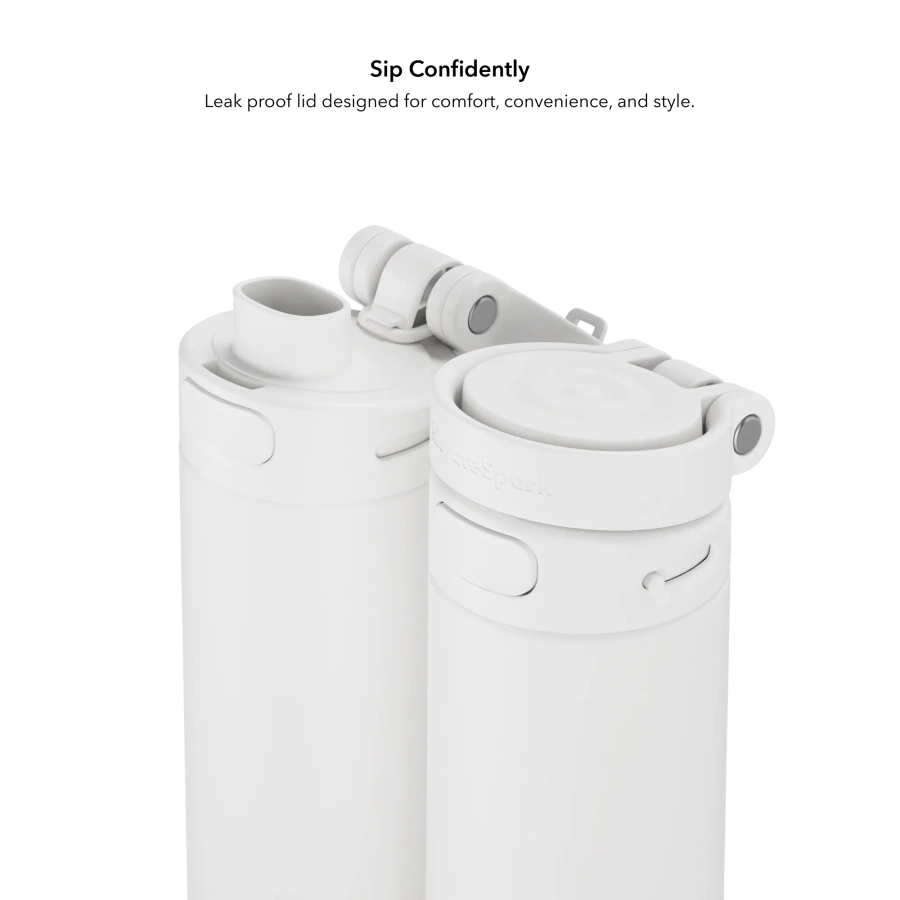 Умная бутылка для воды HidrateSpark PRO 2 Smart Bottle - Chug Lid 21 oz/621 ml - White (HI-21C-01)