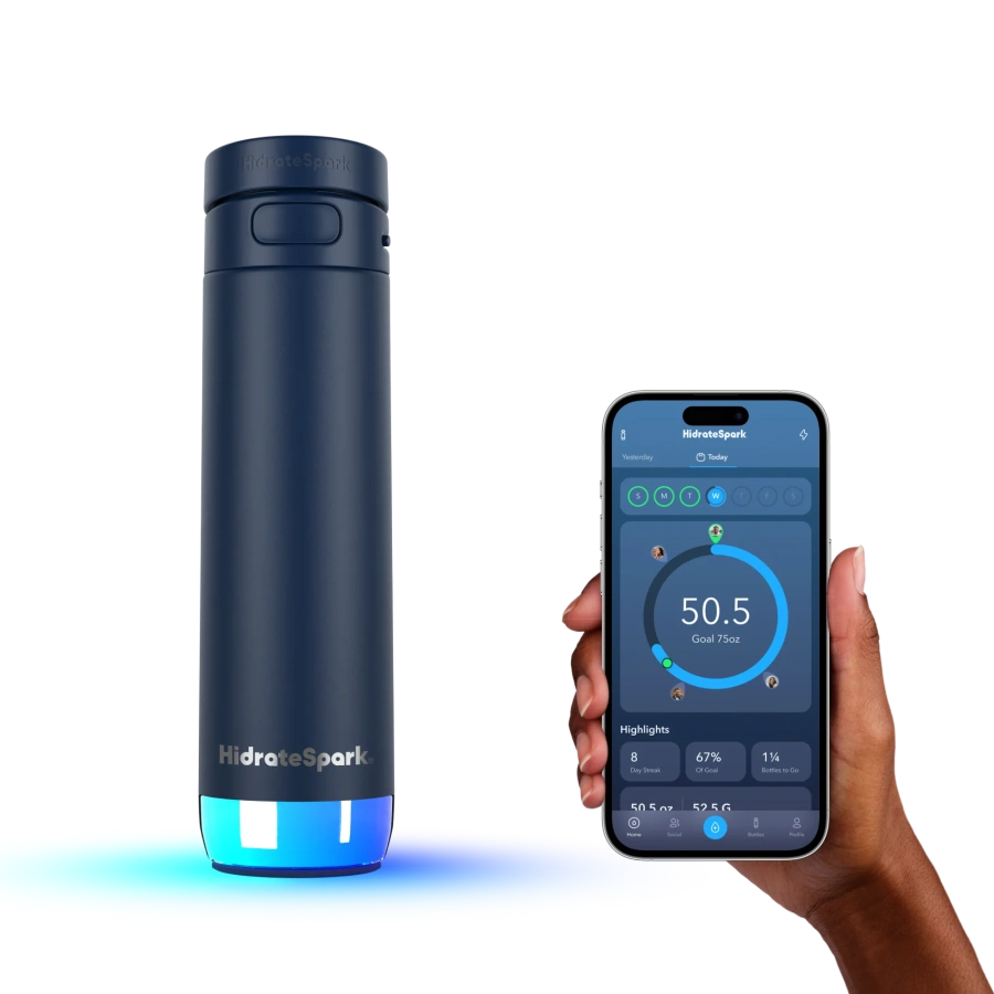 Розумна пляшка для води HidrateSpark PRO 2 Smart Bottle - Chug Lid 21 oz/621 ml - Navy