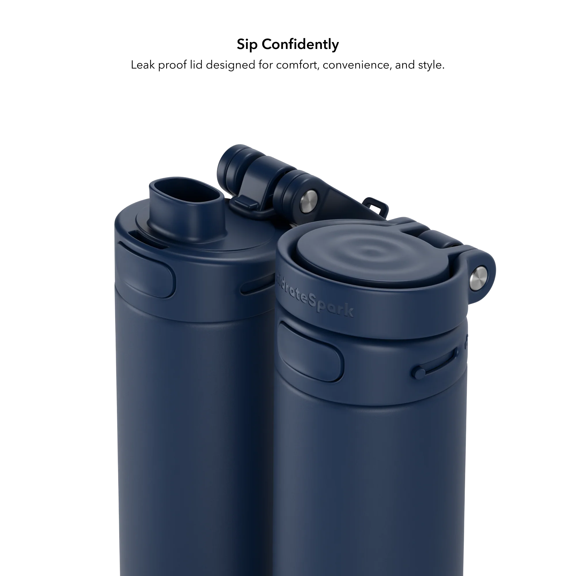 Розумна пляшка для води HidrateSpark PRO 2 Smart Bottle - Chug Lid 21 oz/621 ml - Navy