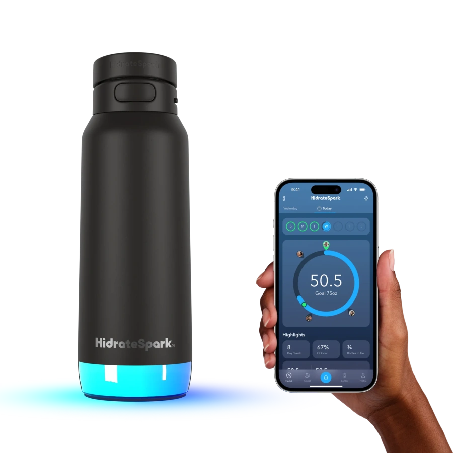 Розумна пляшка для води HidrateSpark PRO 2 Smart Bottle - Chug Lid 32oz/946 ml - Black