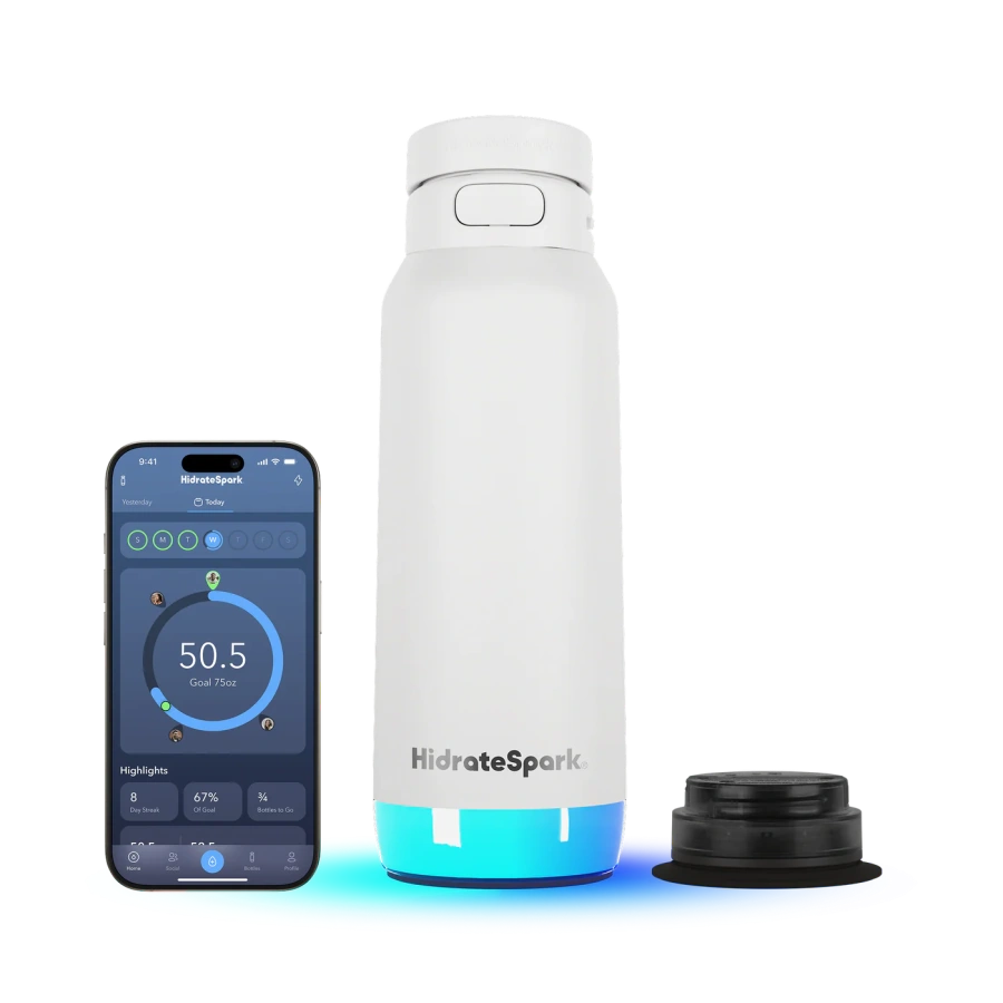 Умная бутылка для воды HidrateSpark PRO 2 Smart Bottle - Chug Lid 32oz/946 ml - White