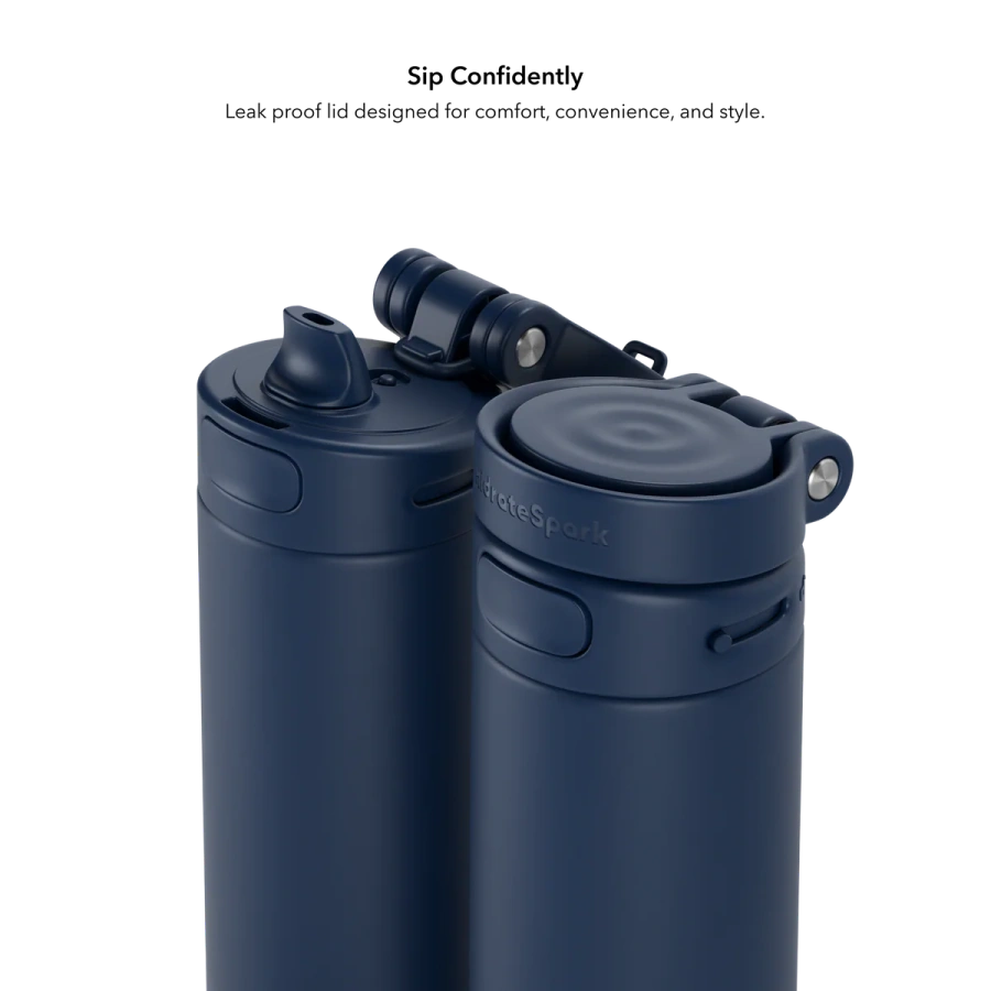 Умная бутылка для воды HidrateSpark PRO 2 Smart Bottle - Straw Lid 21 oz/621 ml - Navy