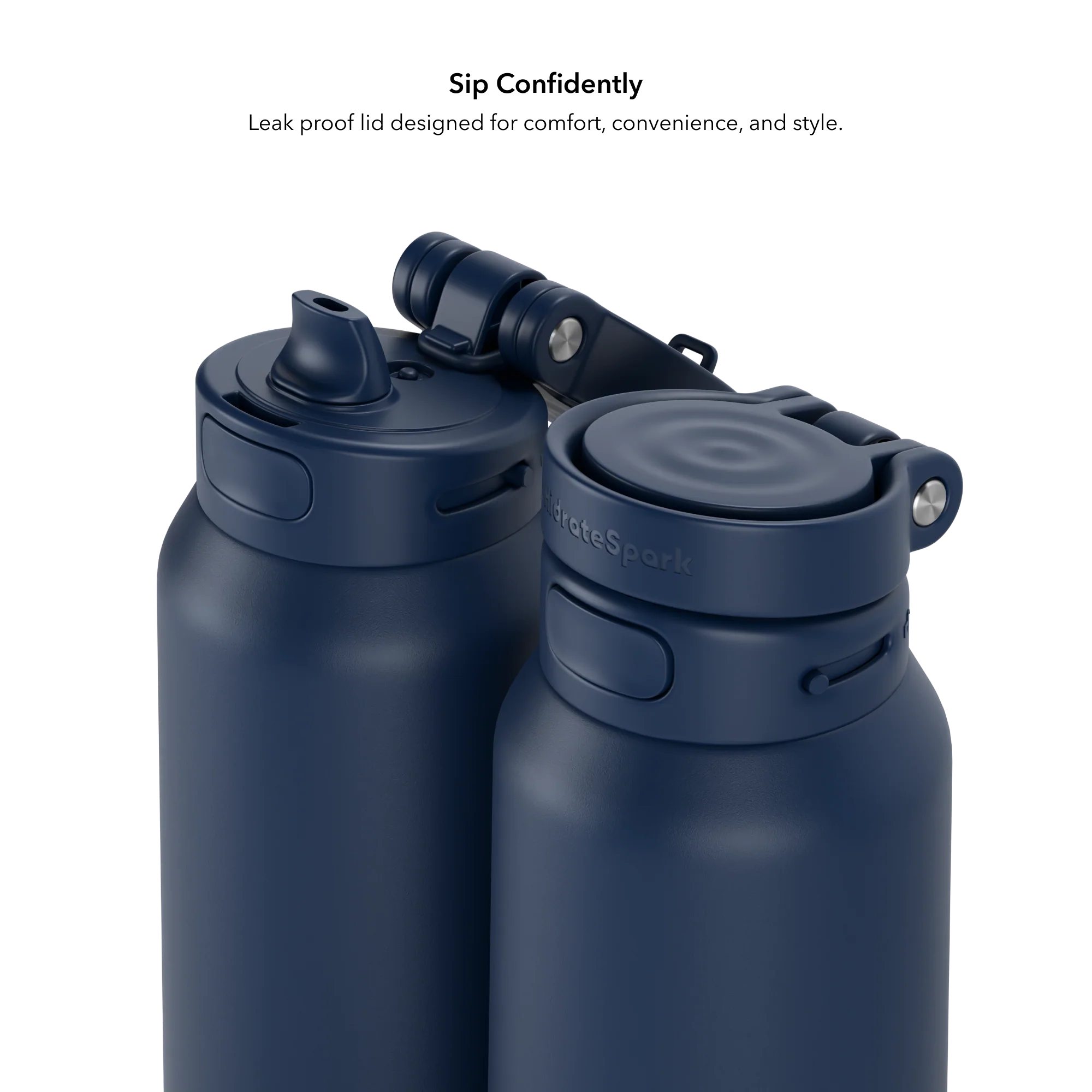 Розумна пляшка для води HidrateSpark PRO 2 Smart Bottle - Straw Lid 32oz/946 ml - Navy