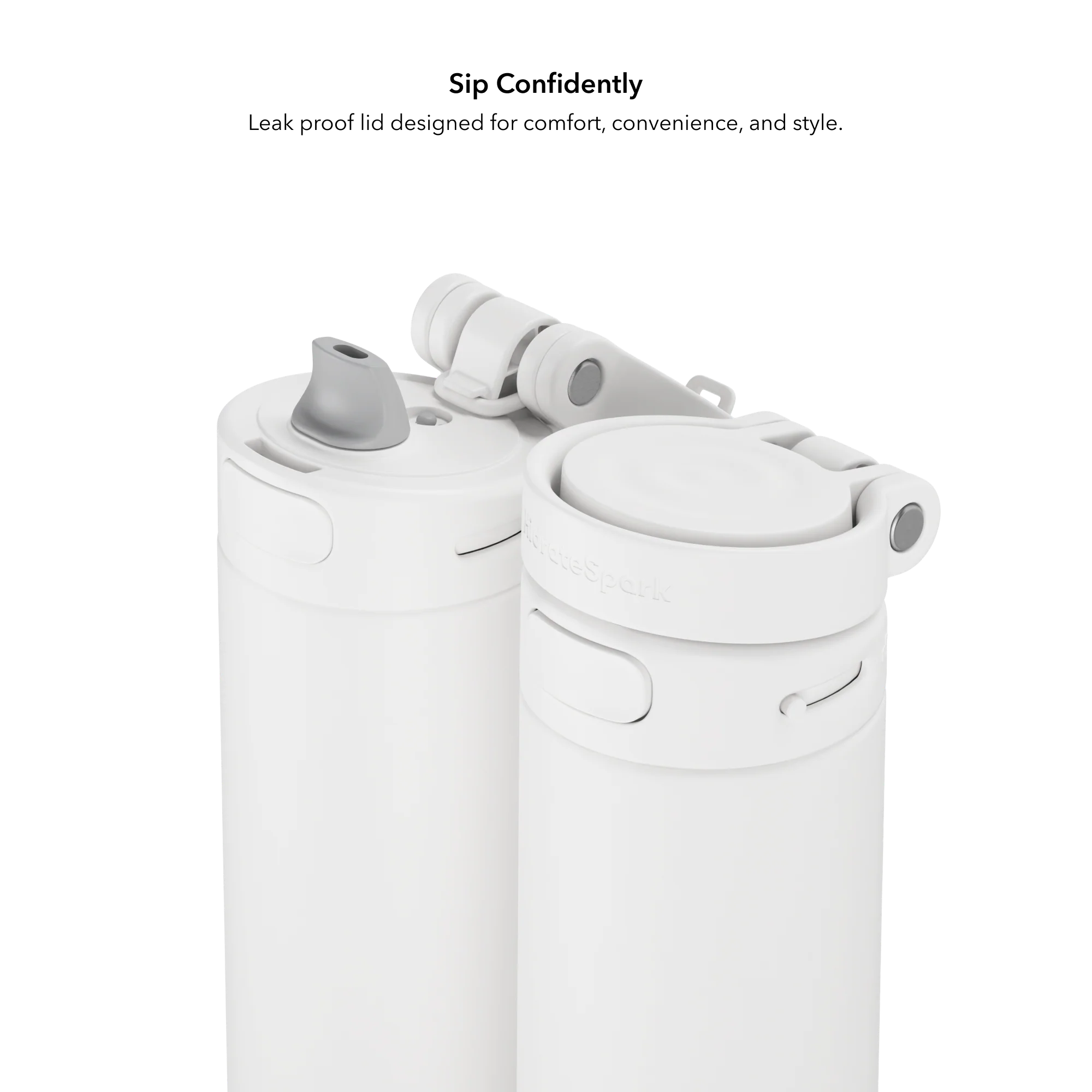 Розумна пляшка для води HidrateSpark PRO 2 Smart Bottle - Straw Lid 21 oz/621 ml - White (HI-21S-01)