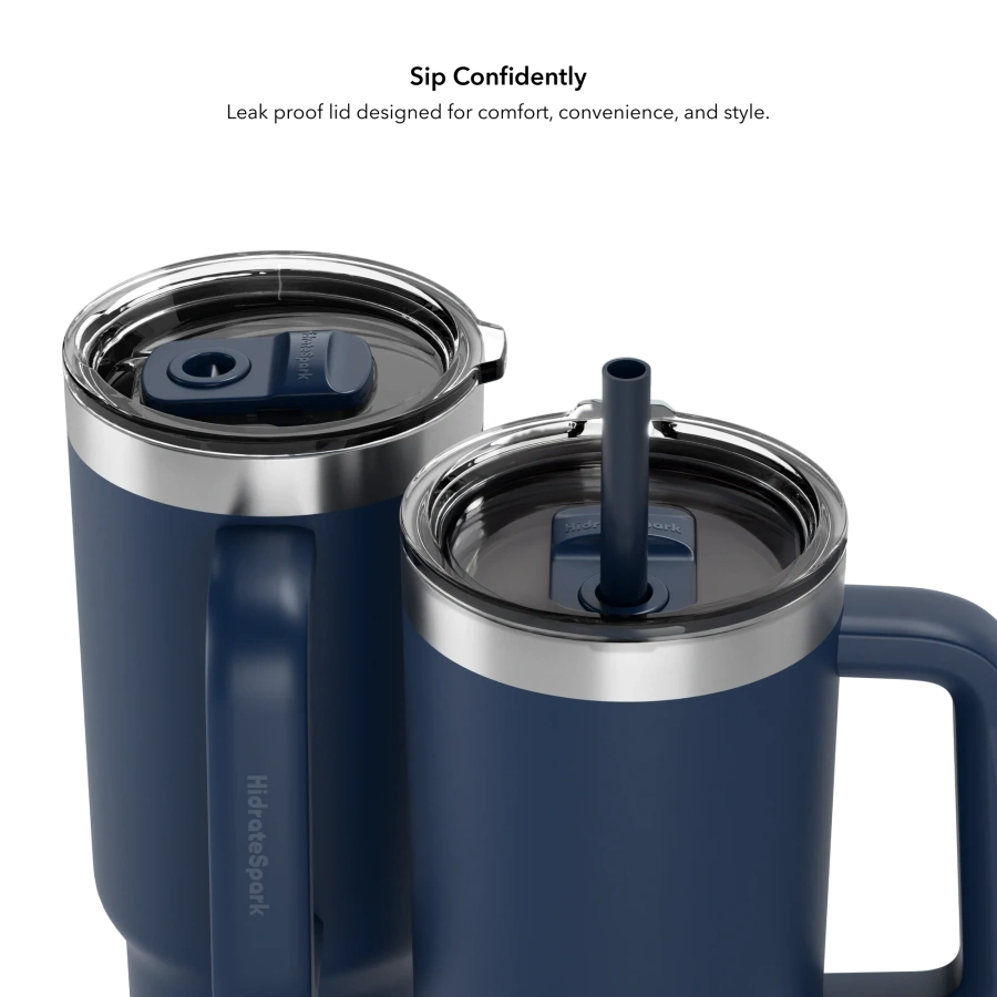 Умный стакан для воды и горячих напитков HidrateSpark PRO 2 Smart Tumbler 30 oz/887ml - Navy