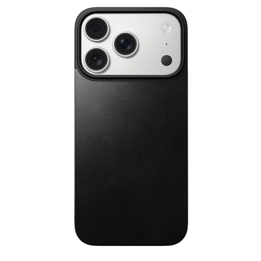 Шкіряна магнітна накладка Nomad Magnetic Horween Leather Back Case for iPhone 17 Pro - Black (NM014414858)
