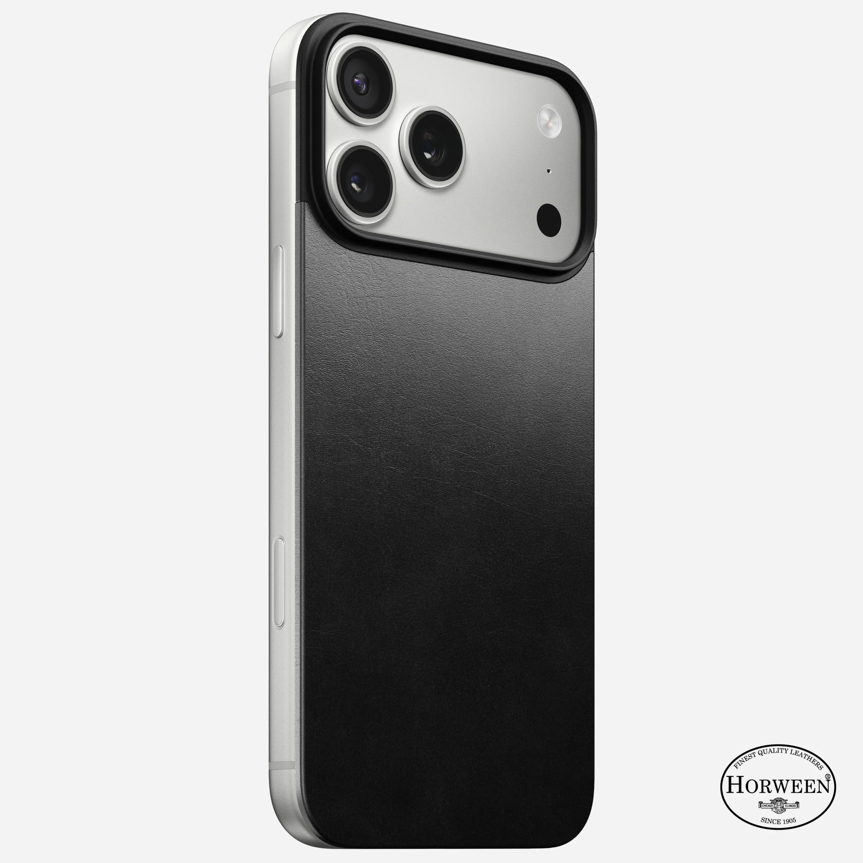 Кожаная магнитная накладка Nomad Magnetic Horween Leather Back Case для iPhone 17 Pro Max - Black (NM014391858)