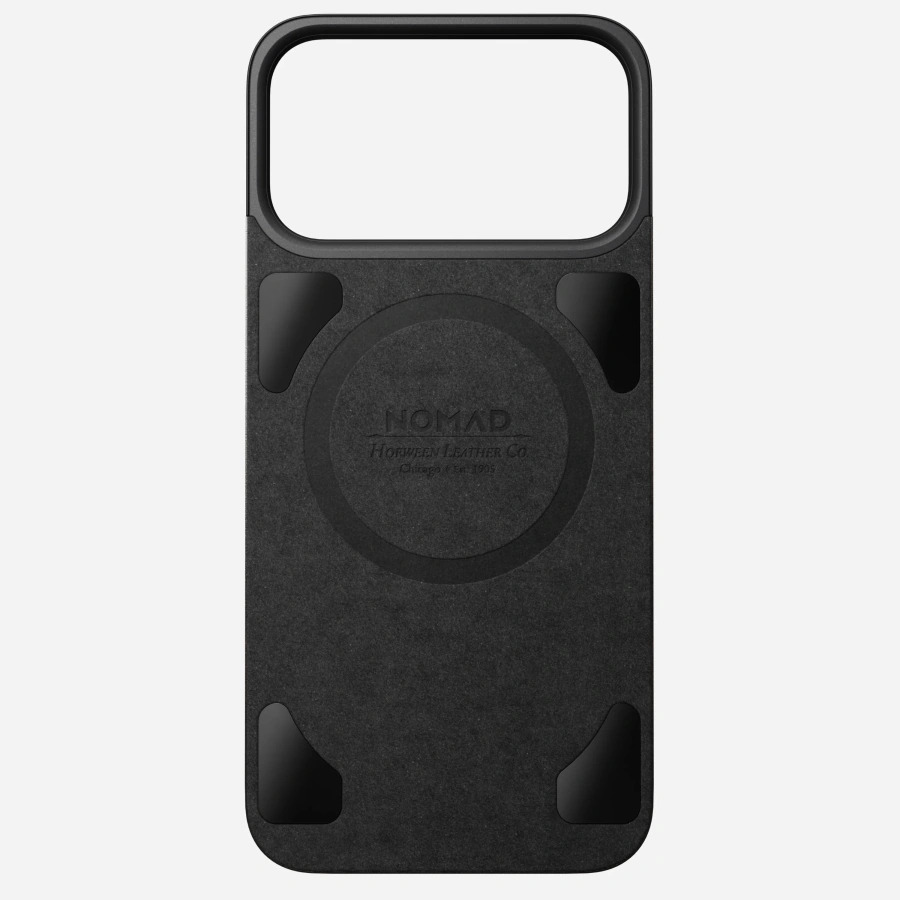 Шкіряна магнітна накладка Nomad Magnetic Horween Leather Back Case for iPhone 17 Pro Max - Black (NM014391858)