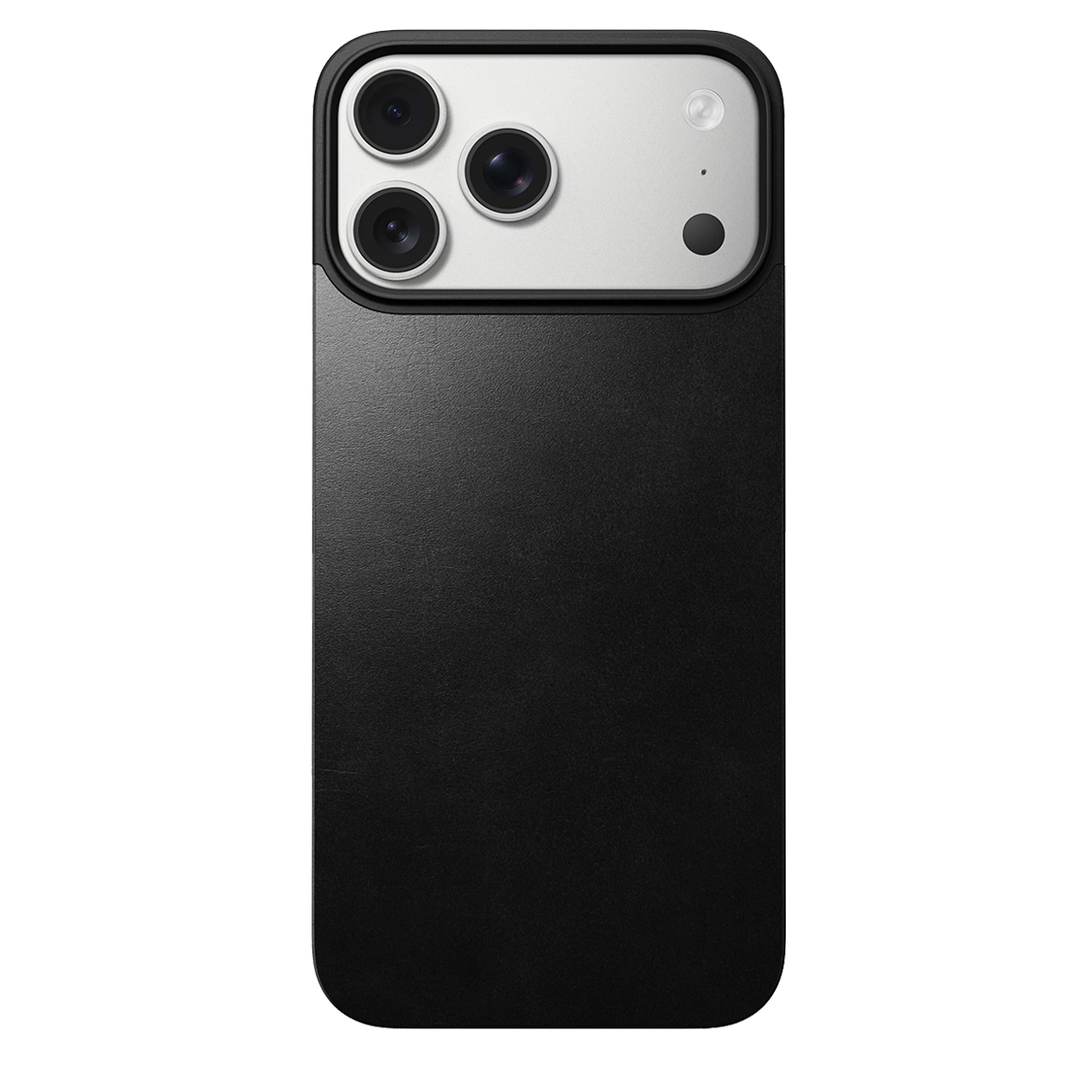 Кожаная магнитная накладка Nomad Magnetic Horween Leather Back Case для iPhone 17 Pro Max - Black (NM014391858)