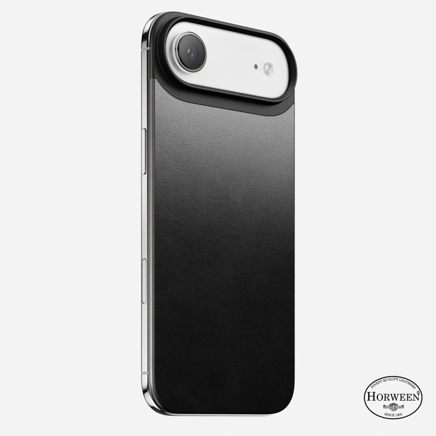Кожаная магнитная накладка Nomad Magnetic Horween Leather Back Case для iPhone Air - Black (NM014377858)