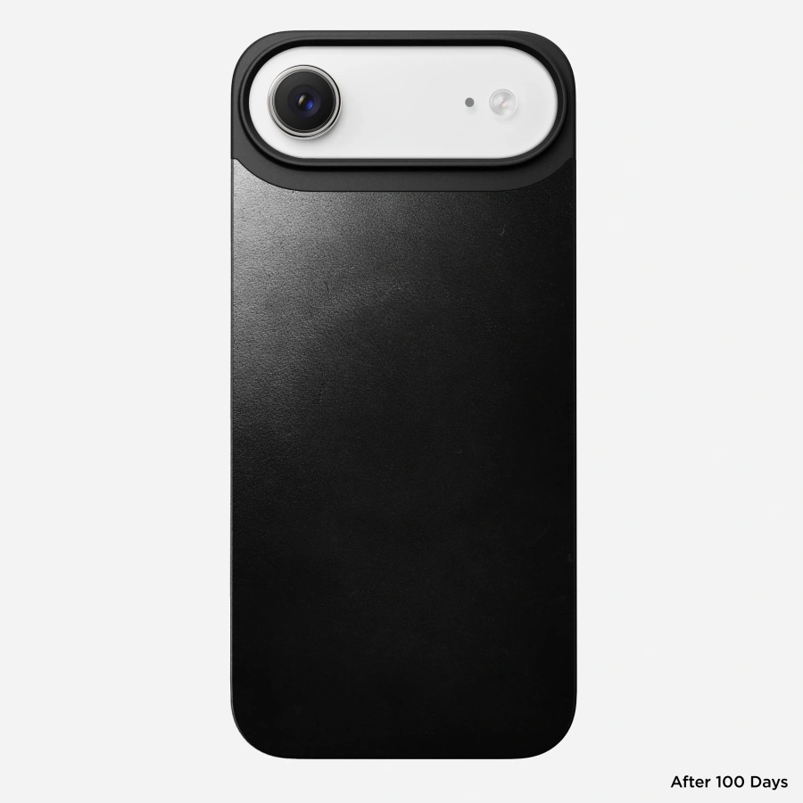 Кожаная магнитная накладка Nomad Magnetic Horween Leather Back Case для iPhone Air - Black (NM014377858)