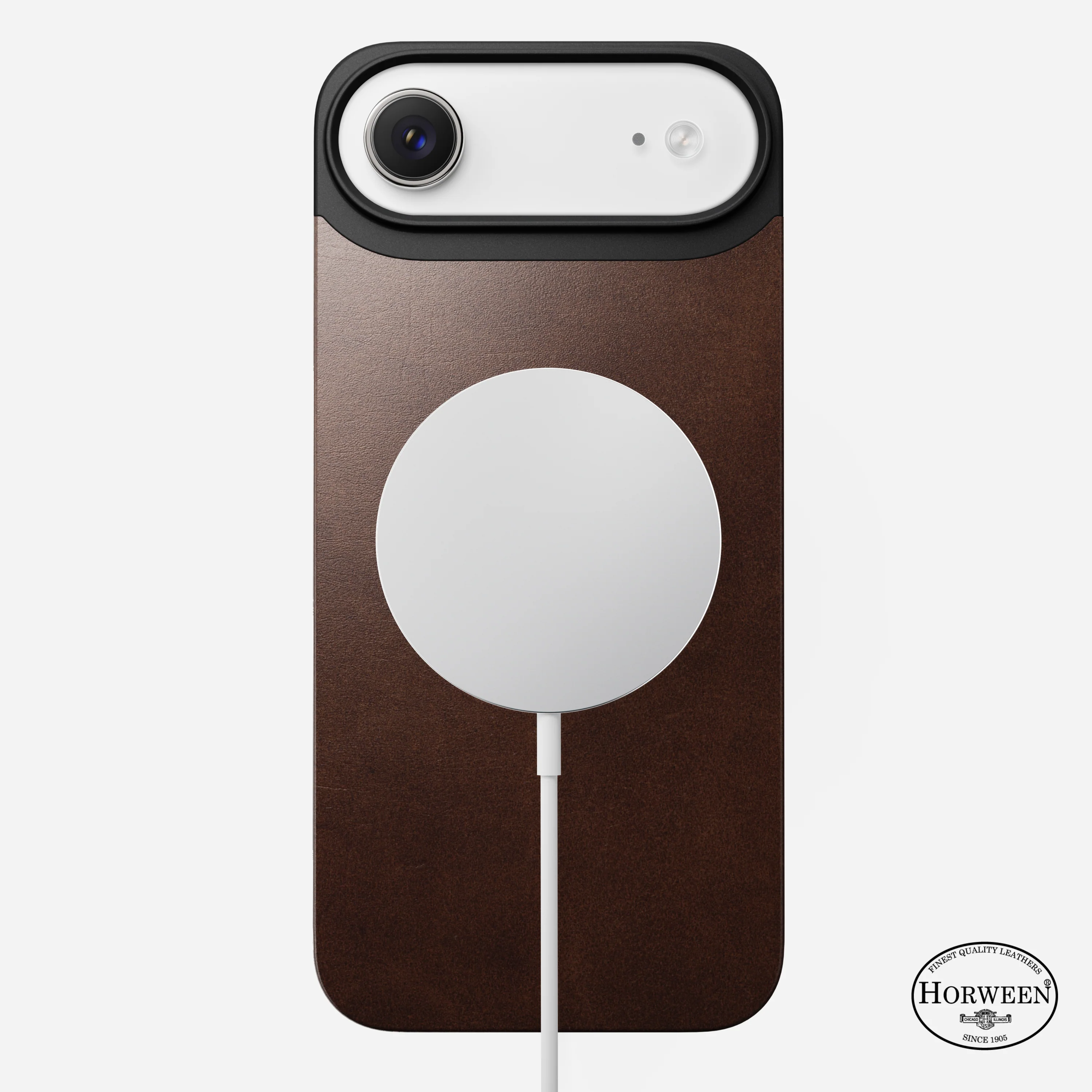 Кожаная магнитная накладка Nomad Magnetic Horween Leather Back Case для iPhone Air - Rustic Brown (NM014360858)