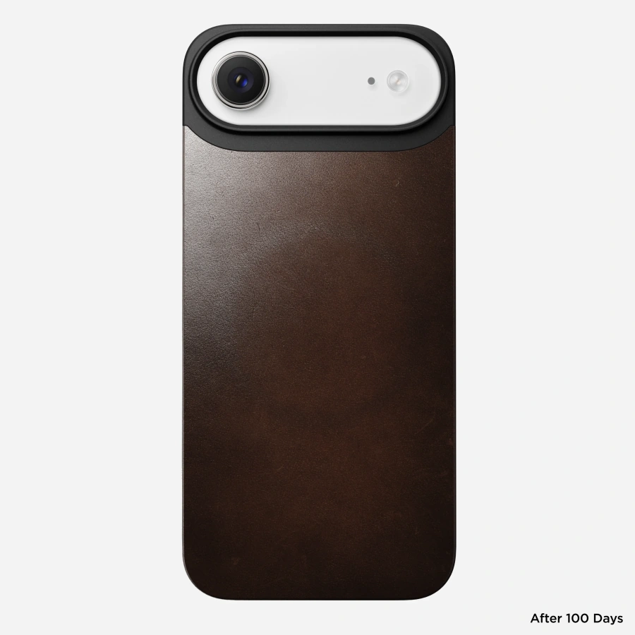 Шкіряна магнітна накладка Nomad Magnetic Horween Leather Back Case for iPhone Air - Rustic Brown (NM014360858)