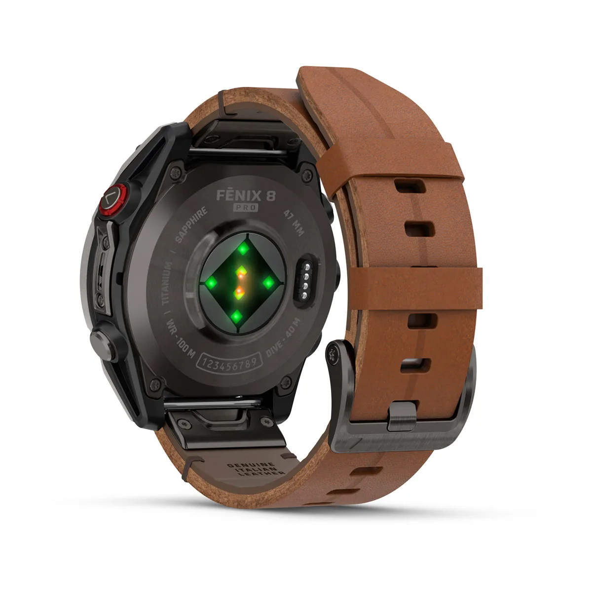 Смарт-годинник Garmin Fenix 8 Pro 47 mm AMOLED Sapphire - Carbon Gray DLC Titanium with QuickFit Leather Strap 22 mm + Black/Pebble Gray Silicone Band (010-03198-40)