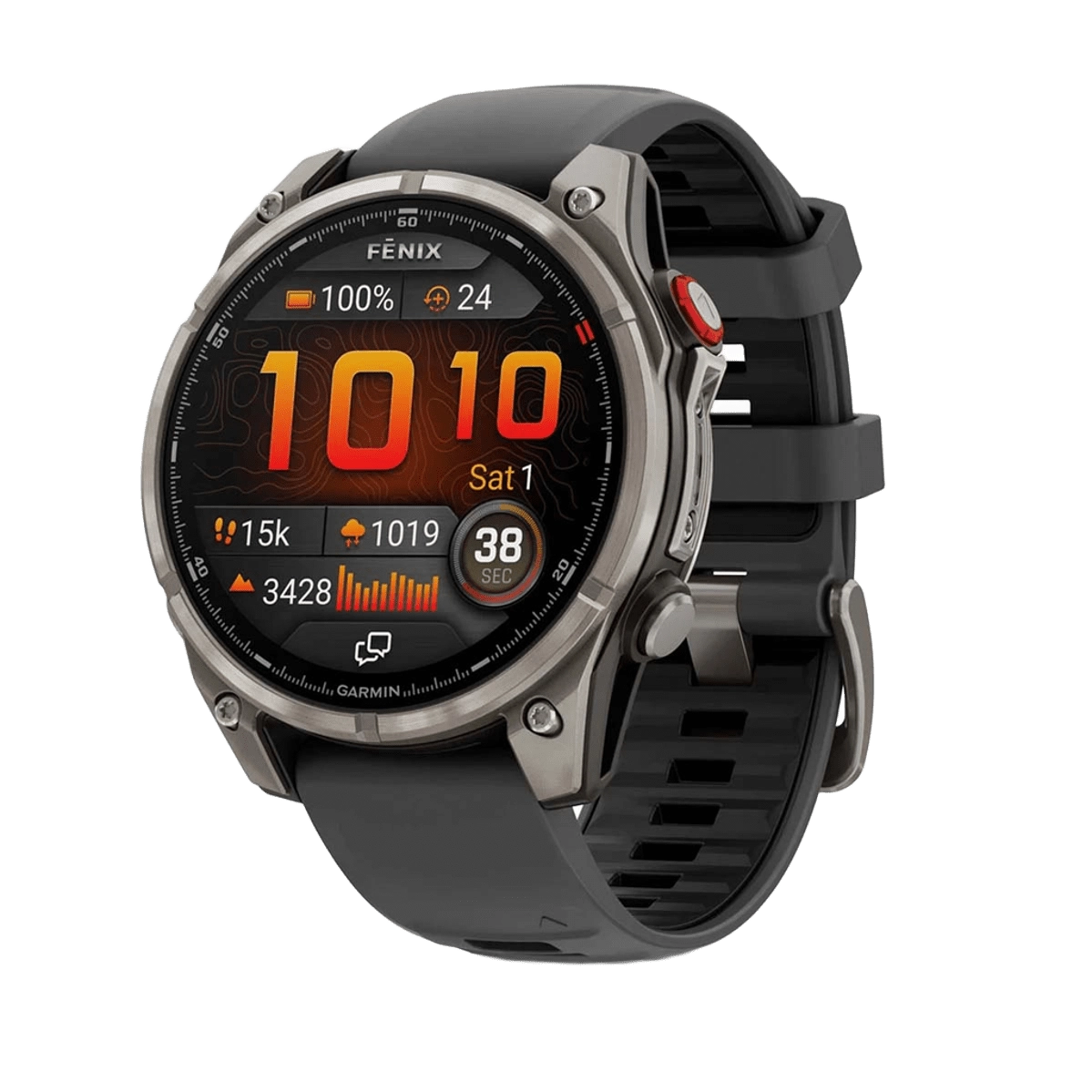 Смарт-годинник Garmin Fenix 8 Pro 47 mm AMOLED Sapphire - Titanium with Graphite/Black Silicone Band (010-03198-10/11)