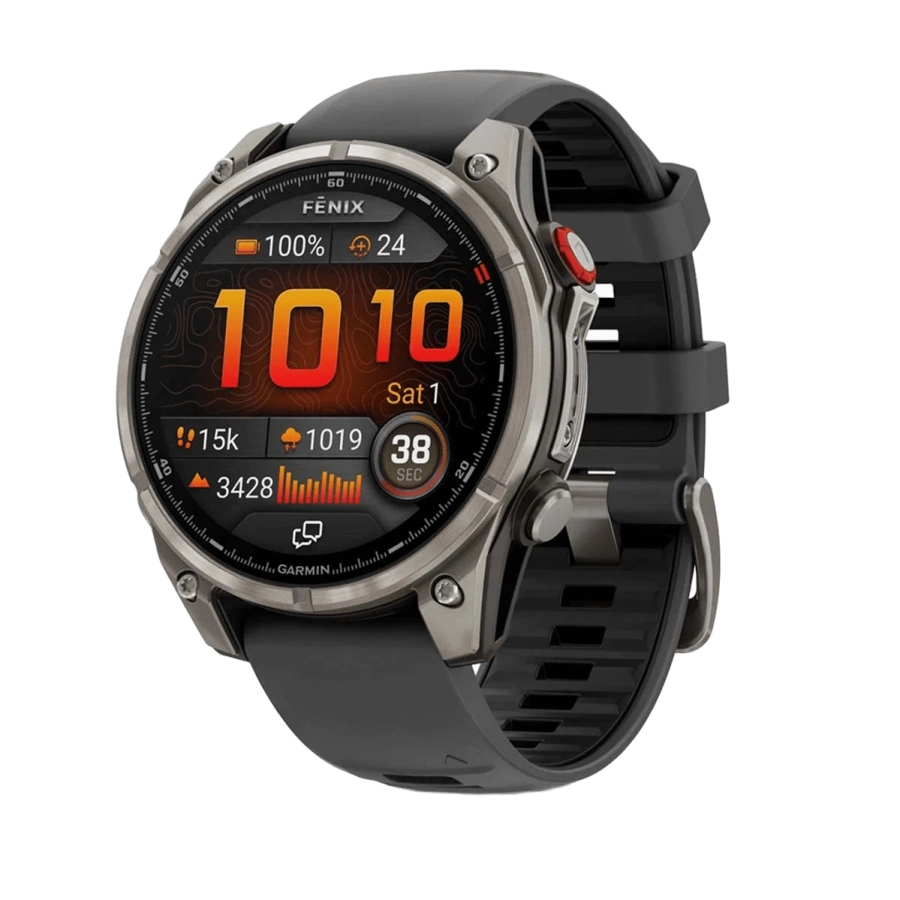 Смарт-годинник Garmin Fenix 8 Pro 47 mm AMOLED Sapphire - Titanium with Graphite/Black Silicone Band (010-03198-10/11)