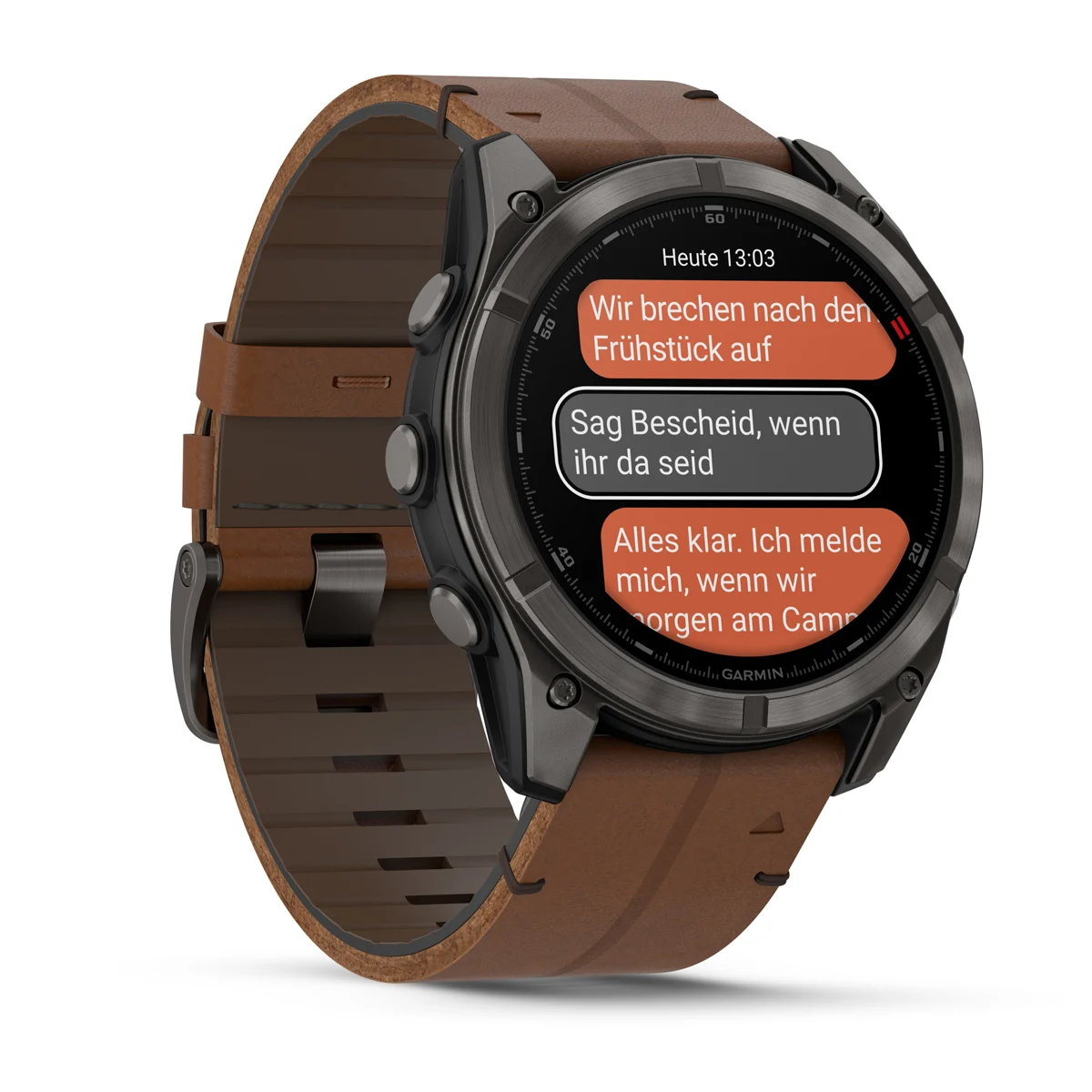 Смарт-годинник Garmin Fenix 8 Pro 51 mm AMOLED Sapphire - Carbon Gray DLC Titanium with QuickFit Leather Strap 26 mm + Black/Pebble Gray Silicone Band (010-03199-40)
