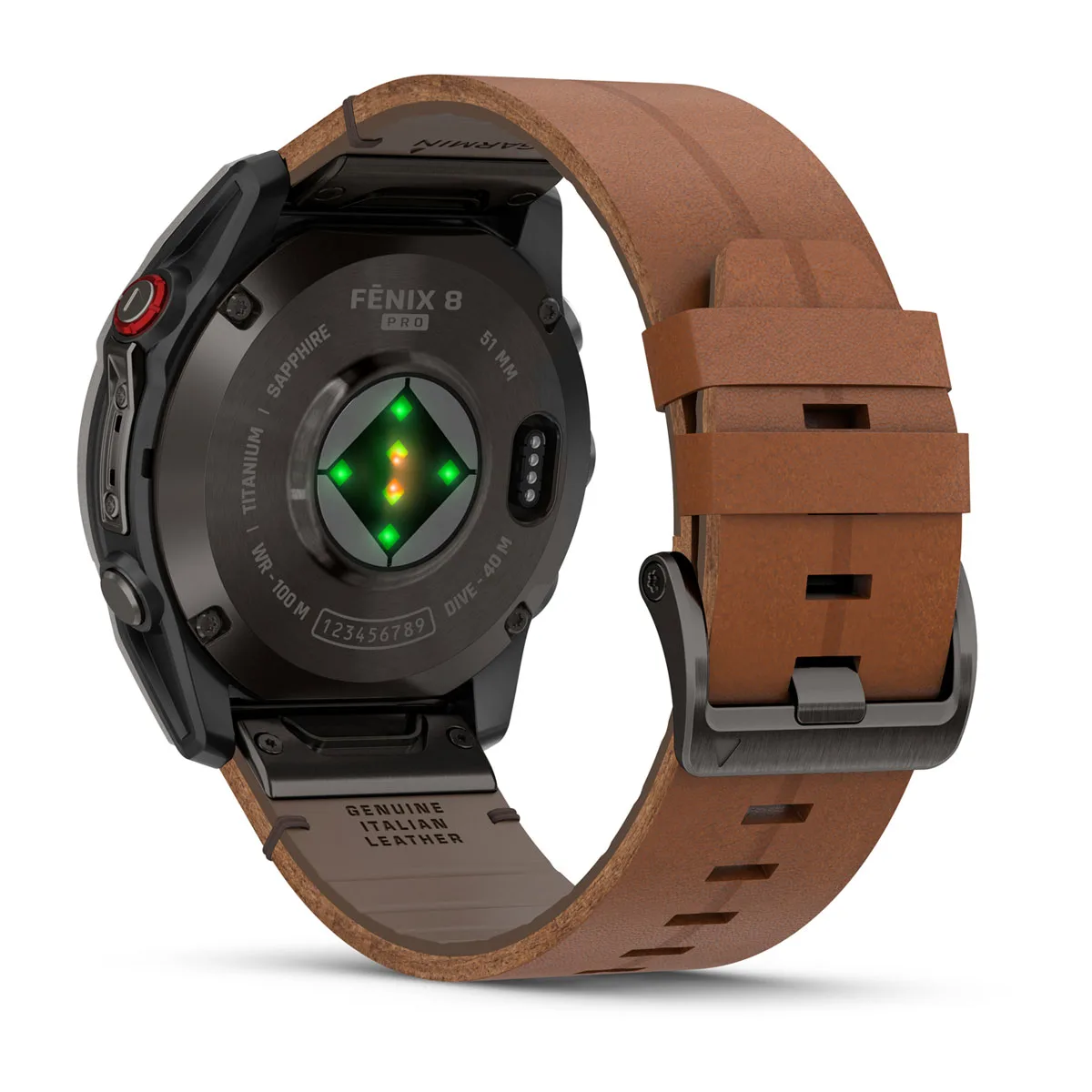 Смарт-годинник Garmin Fenix 8 Pro 51 mm AMOLED Sapphire - Carbon Gray DLC Titanium with QuickFit Leather Strap 26 mm + Black/Pebble Gray Silicone Band (010-03199-40)