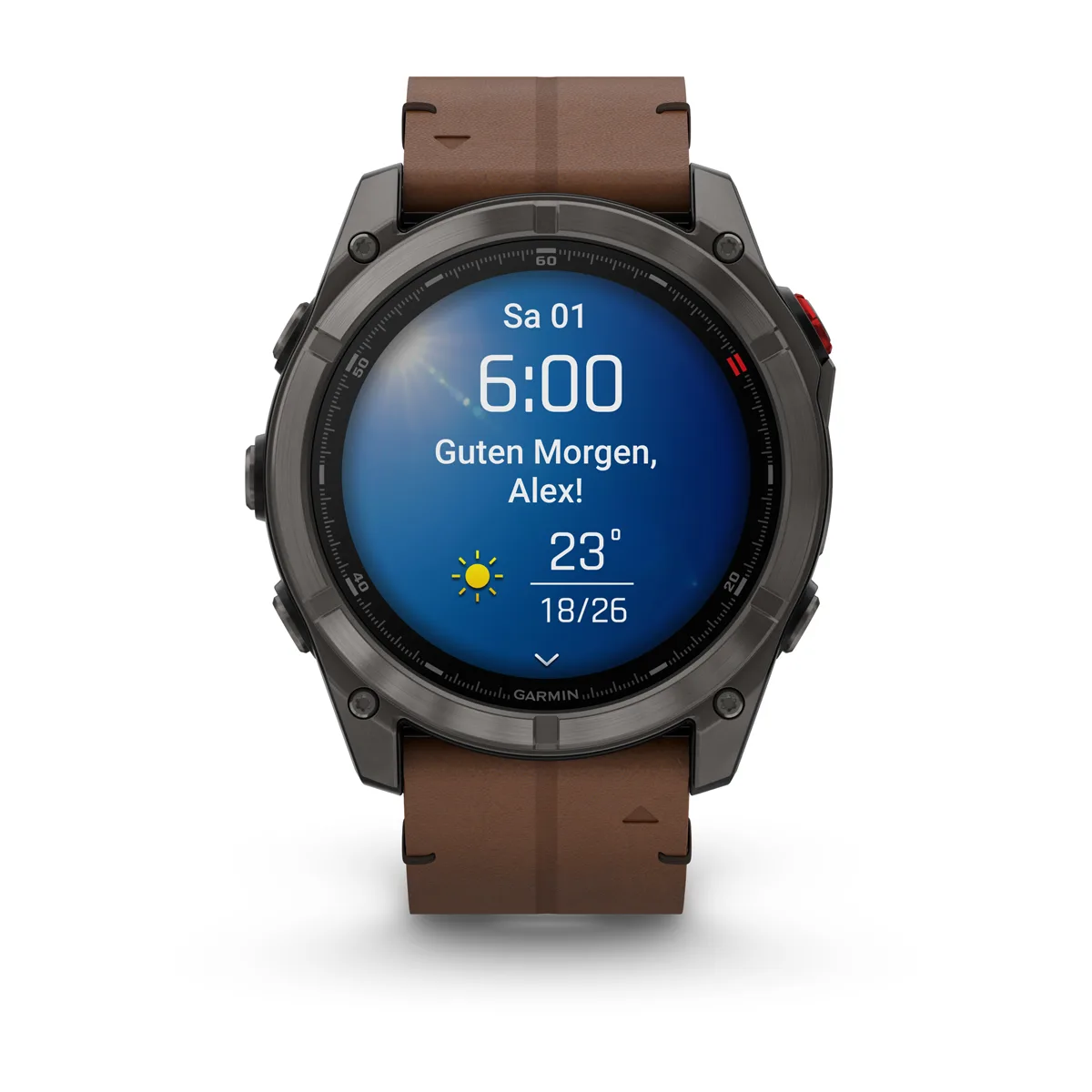 Смарт-годинник Garmin Fenix 8 Pro 51 mm AMOLED Sapphire - Carbon Gray DLC Titanium with QuickFit Leather Strap 26 mm + Black/Pebble Gray Silicone Band (010-03199-40)