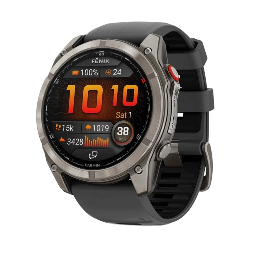 Смарт-годинник Garmin Fenix 8 Pro 51 mm AMOLED Sapphire - Titanium with Graphite/Black Silicone Band (010-03199-10/11)