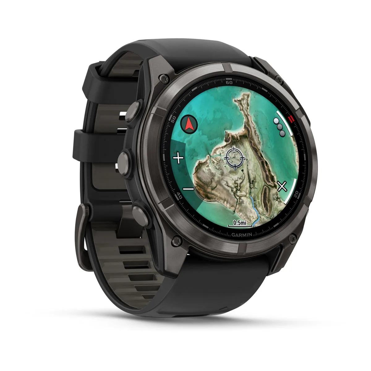 Смарт-годинник Garmin Fenix 8 Pro 51 mm MicroLED Sapphire - Carbon Gray DLC Titanium with Black/Pebble Gray Silicone Band (010-03380-00/01)