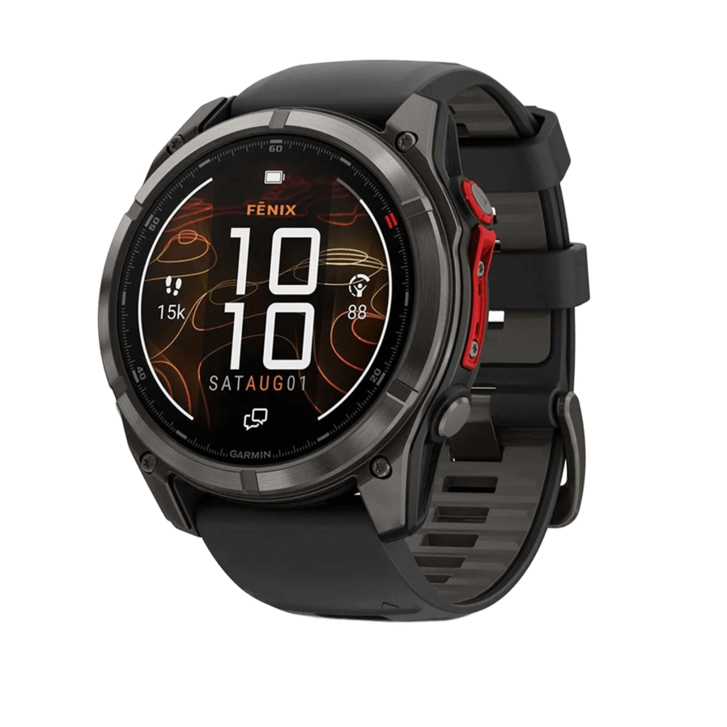 Смарт-годинник Garmin Fenix 8 Pro 51 mm MicroLED Sapphire - Carbon Gray DLC Titanium with Black/Pebble Gray Silicone Band (010-03380-00/01)