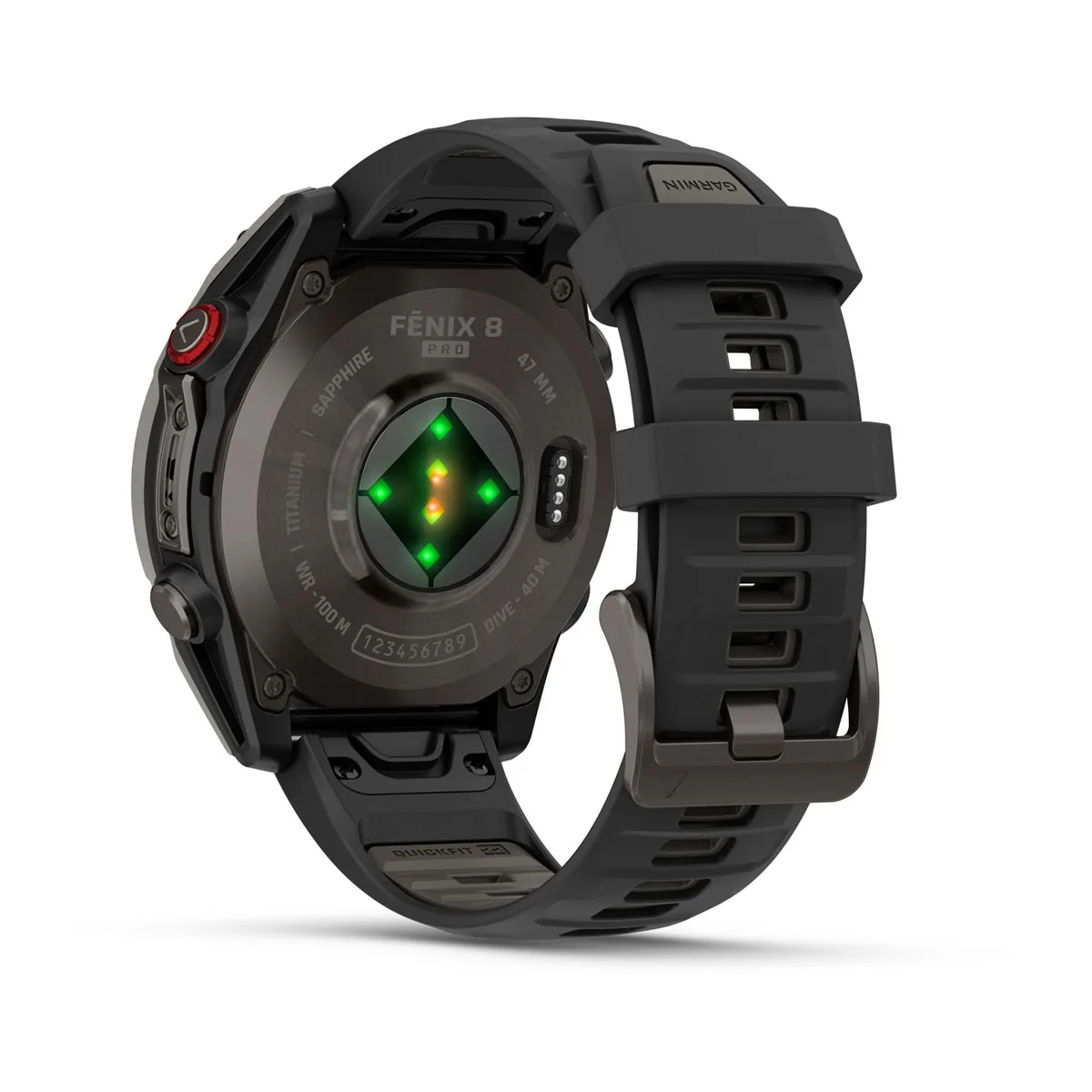 Смарт-годинник Garmin Fenix 8 Pro 47mm AMOLED Sapphire - Carbon Gray DLC Titanium with Black/Pebble Gray Silicone Band (010-03198-00/01)