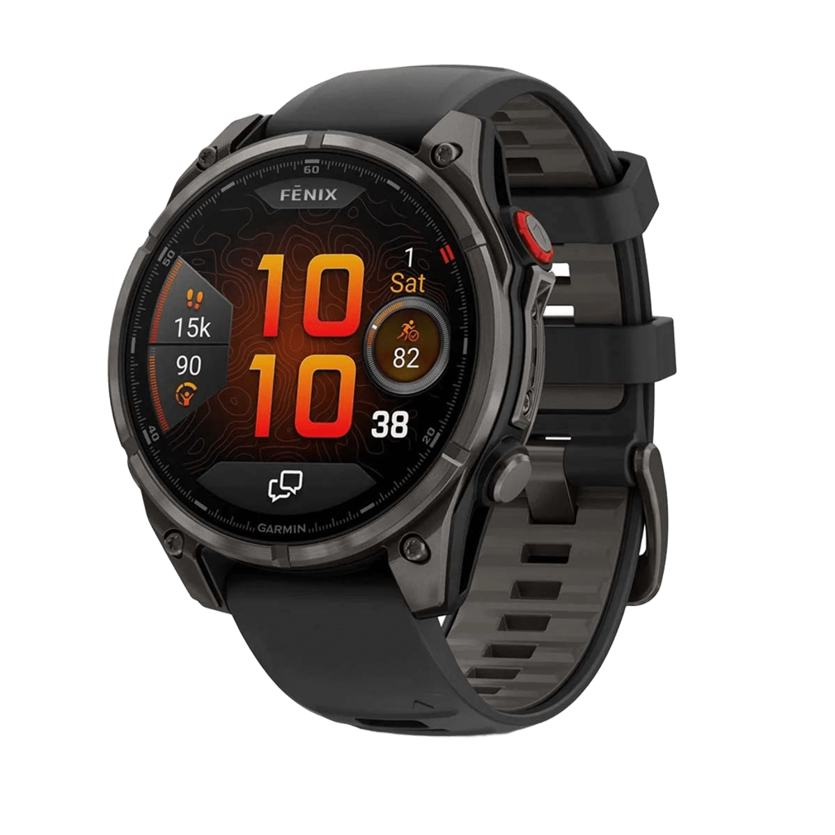 Смарт-годинник Garmin Fenix 8 Pro 47mm AMOLED Sapphire - Carbon Gray DLC Titanium with Black/Pebble Gray Silicone Band (010-03198-00/01)