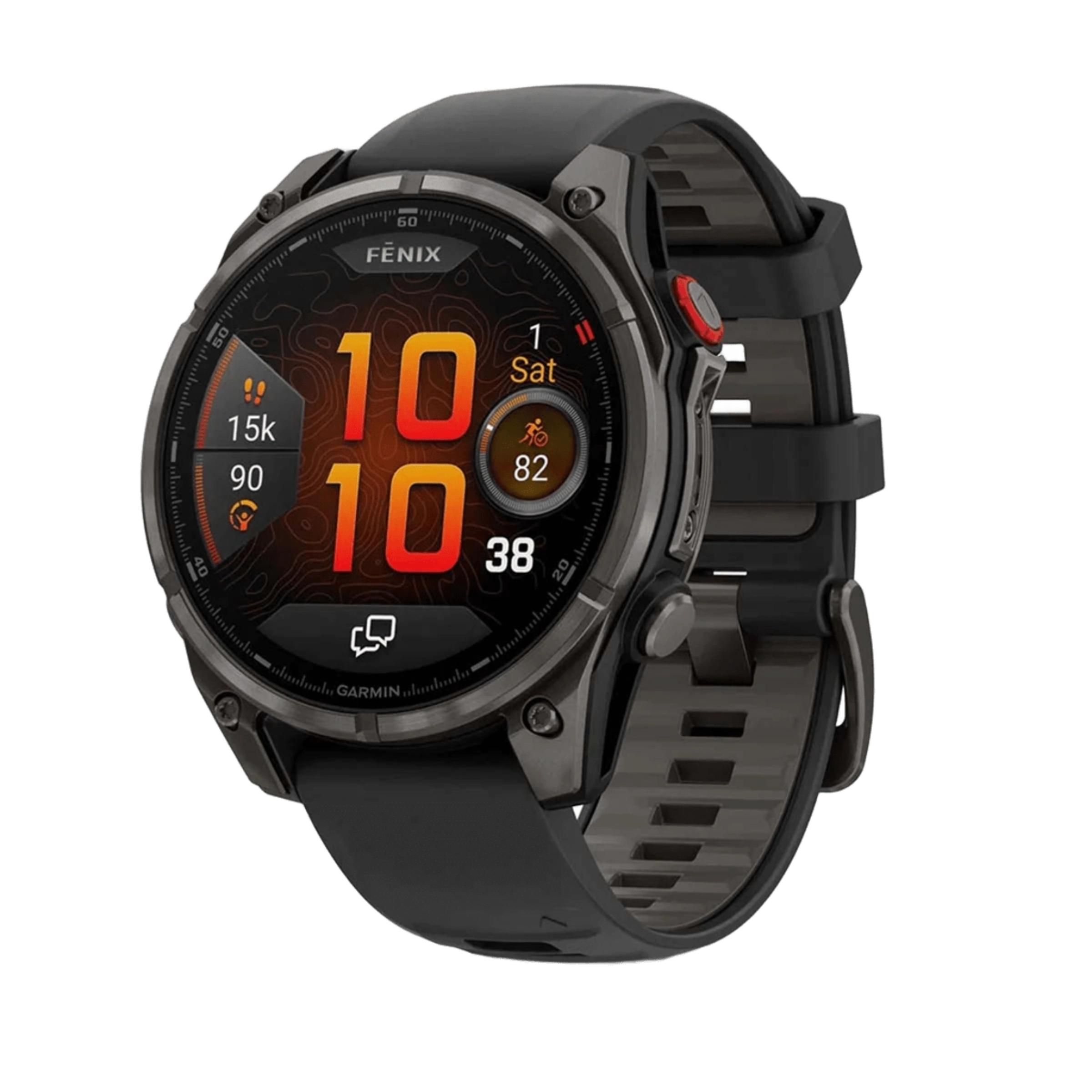 Смарт-годинник Garmin Fenix 8 Pro 47mm AMOLED Sapphire - Carbon Gray DLC Titanium with Black/Pebble Gray Silicone Band (010-03198-00/01)