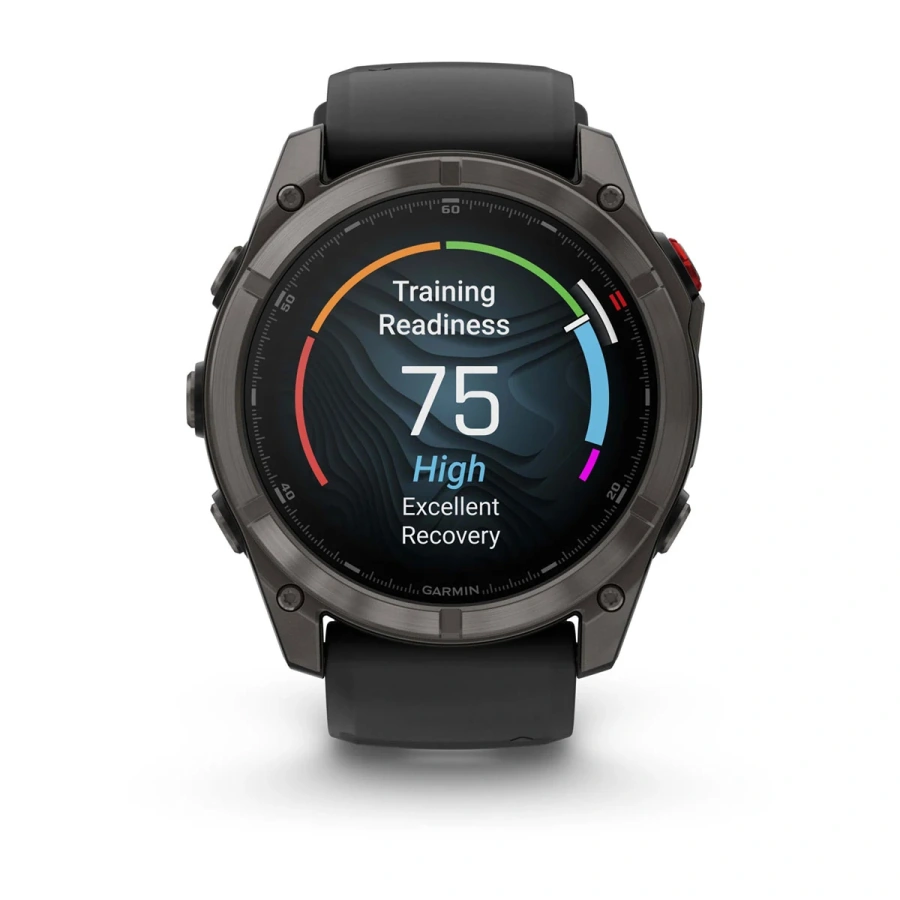 Смарт-часы Garmin Fenix ​​8 Pro 51 mm AMOLED Sapphire - Carbon Gray DLC Titanium with Black/Pebble Gray Silicone Band (010-03199-00/01)